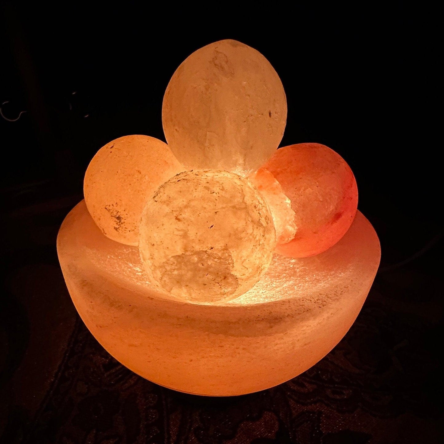 Beautiful Himalayan Salt Crystal Lamp, Bowl Lamp, Healing Energy, Prosperity Bowl, Home Decor, Office Decor, Reiki, 6 lbs 5.3 ounces