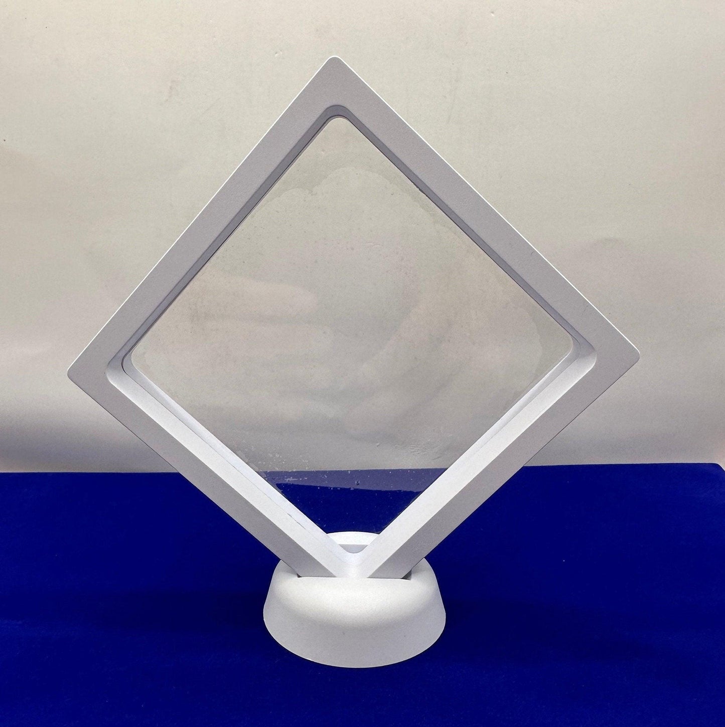 Display Cases, White Framed, Medium Display Cases, Lot of 3, Mineral 3D Display Case with stand, Meteorite Collection, Collection Display