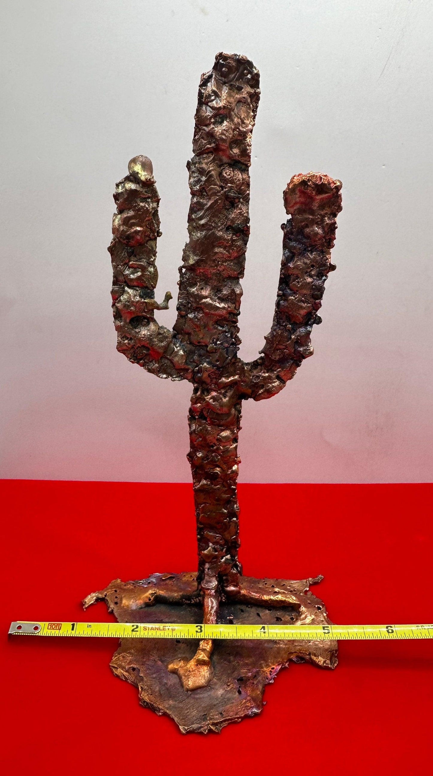 Beautiful Copper Cactus Sculpture, Arizona Copper, Copper from Globe Arizona, Southwest Gift, Arizona Gift, 11.9 ounces