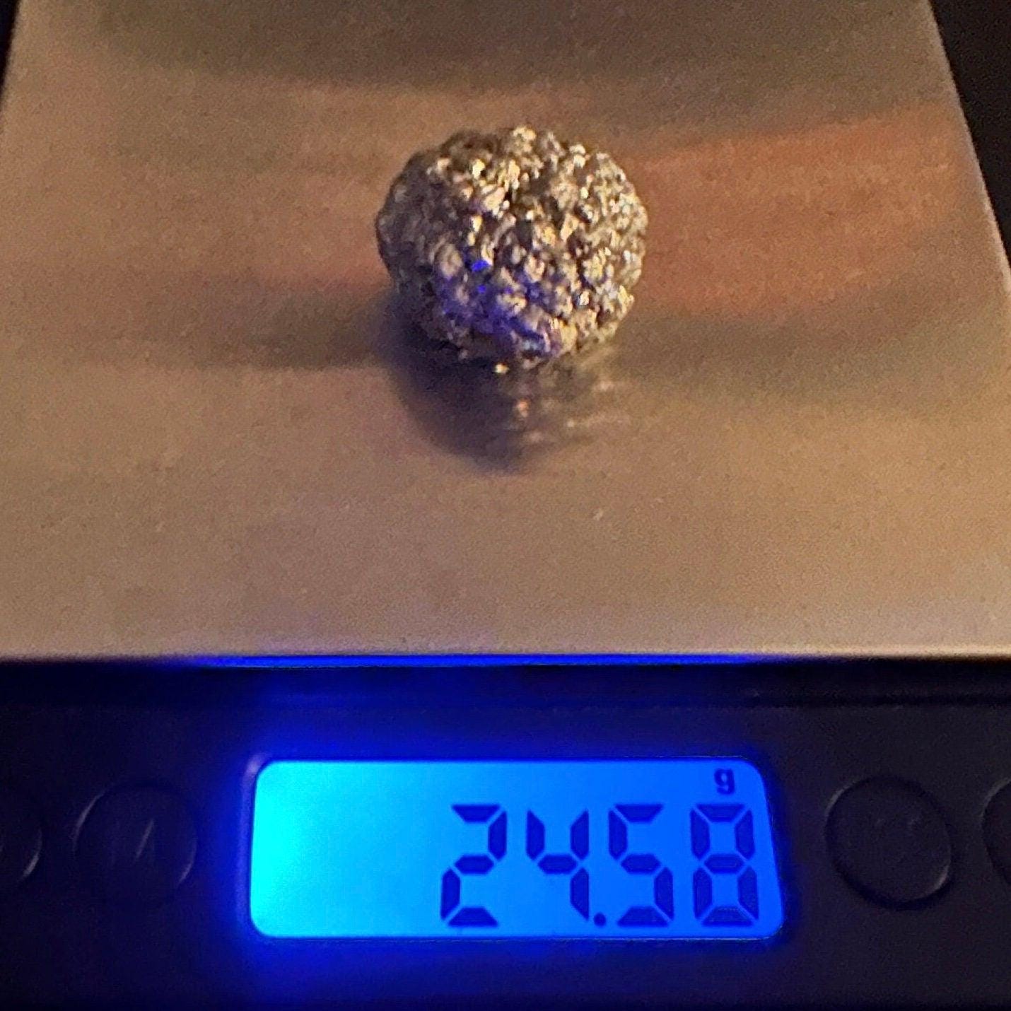 Golden Prophecy Stone: Marcasite Pyrite Nodule, Reiki Crystal, 24.58 grams