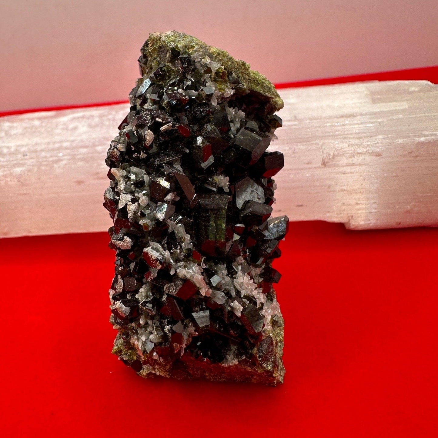 Epidote Crystal Specimen, Epodite, Peruvian Epidote, Crystal Collection, Manifestation, Home Decor, Reiki Healing, 79.20 Grams
