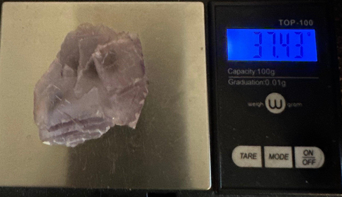 Beautiful Natural Light Purple Fluorite Crystal, Fluorite, Pakistan, Balancing, Superb Luster, Crystal Collection, Third Eye, 37.43 grams