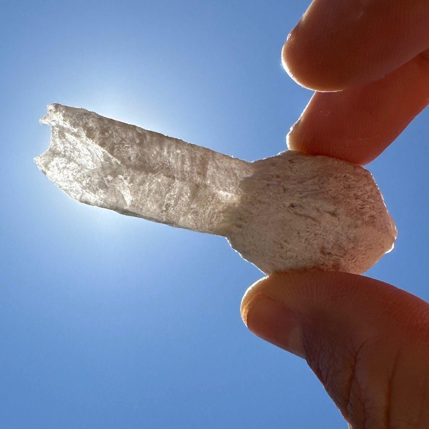 Rare Scepter Quartz with Kaolinite, Scepter Quartz, Brazil, Natural Crystal, White Mushroom, Quartz, Rare Stone, Manifestation, 18.75 grams