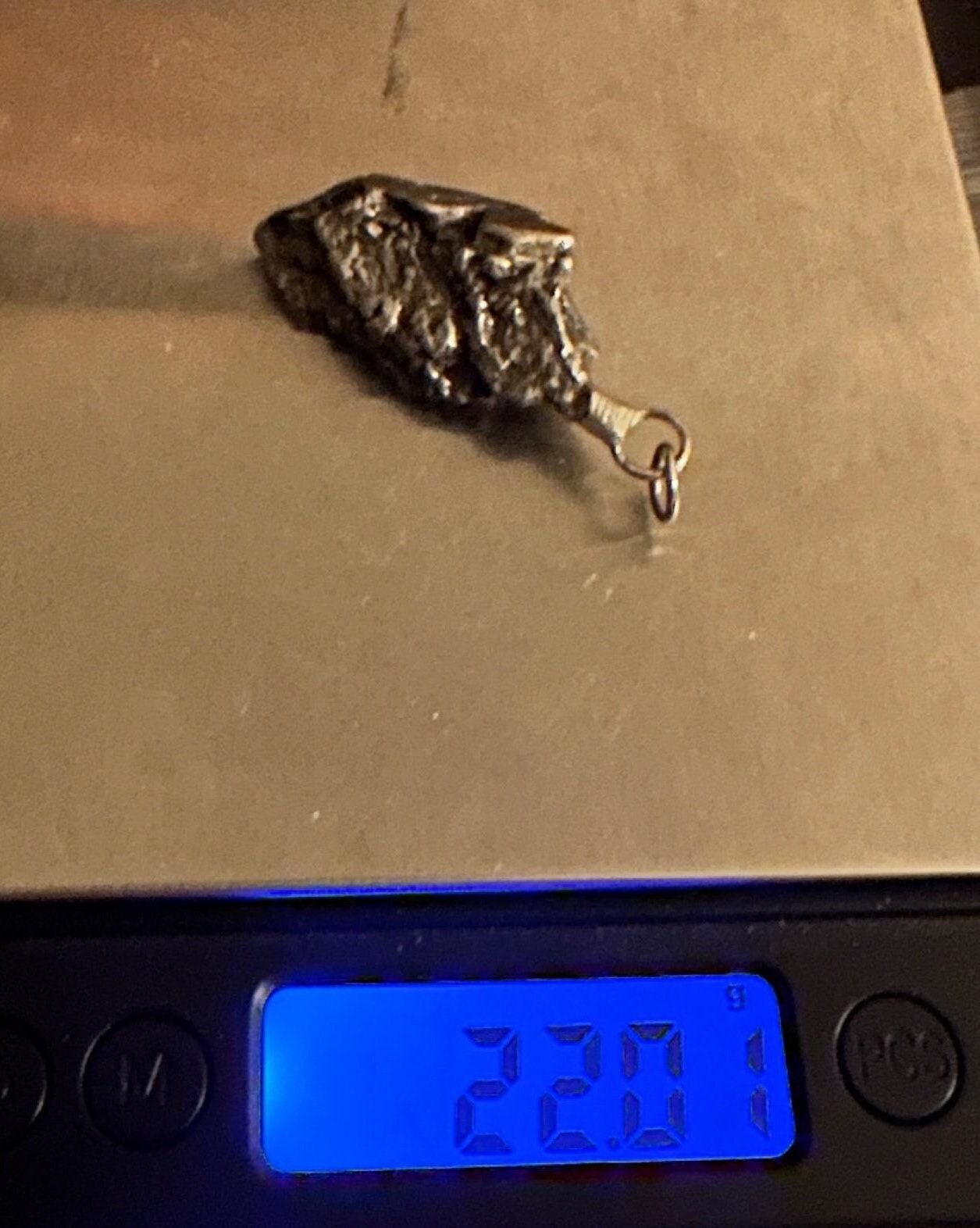 Beautiful Aletai Meteorite Pendant, 22.01 grams, Astronomy Gift, Authentic Meteorite, Meteorite Jewelry, Meteorite Pendant, COA, Space Gift