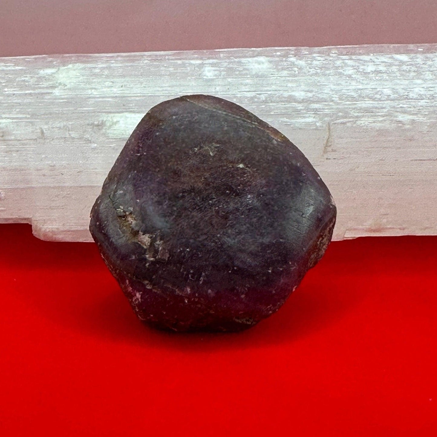 Beautiful Natural Polished Ruby, Mined out of India, Has a gorgeous chatoyancy, July Birthstone, Root Chakra, Ruby, 25.65 grams