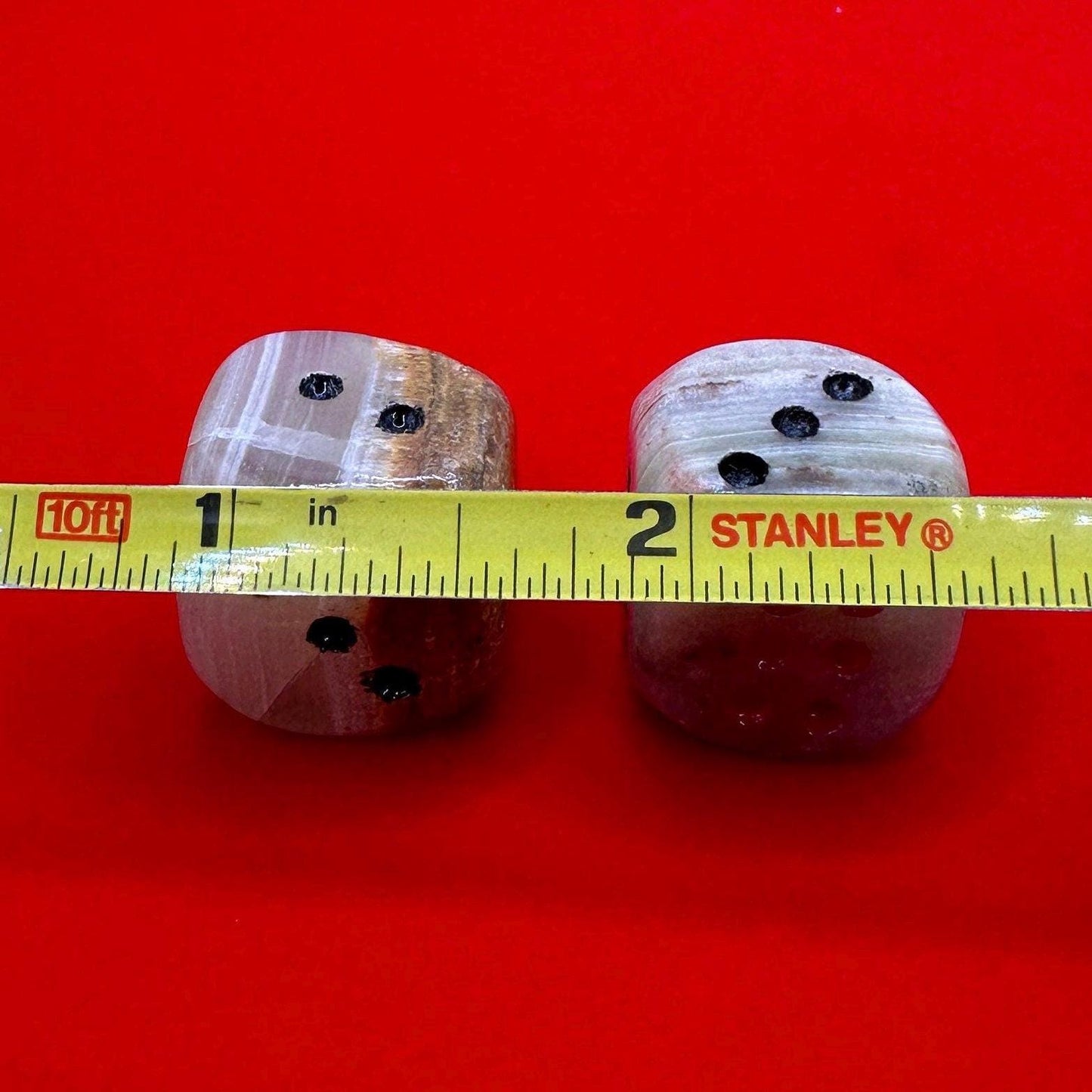 Beautiful High Quality Green Onyx Dice, Rock Collection, Pair of Dice, Office, Mineral Dice, Reiki, Onyx, Heart Chakra, Energy Work