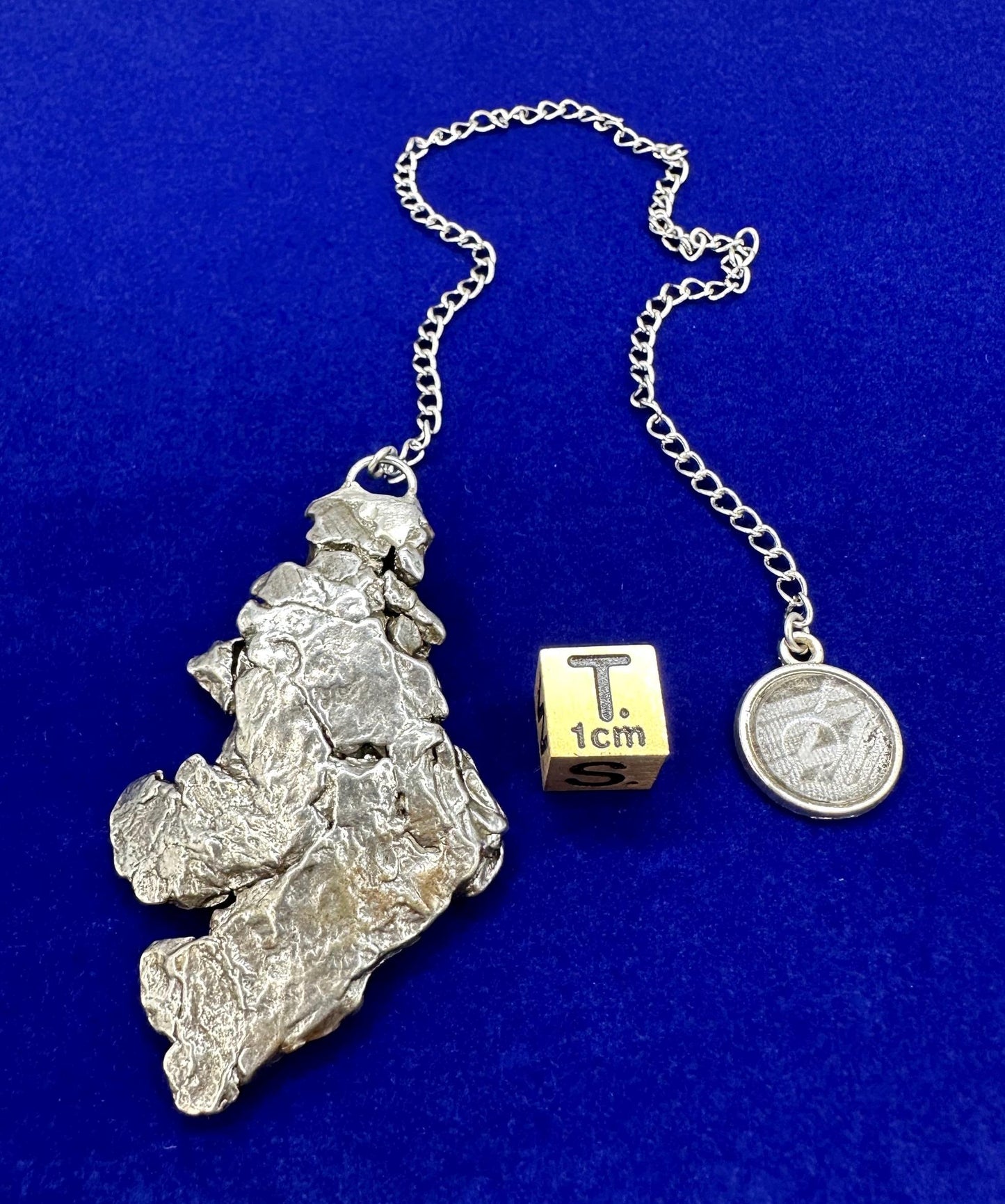 Beautiful Campo del Cielo Meteorite Pendulum, 36.63 grams, Iron Meteorite, Astronomy Gift, Meditation Tool, Authentic Meteorite, Pendulum