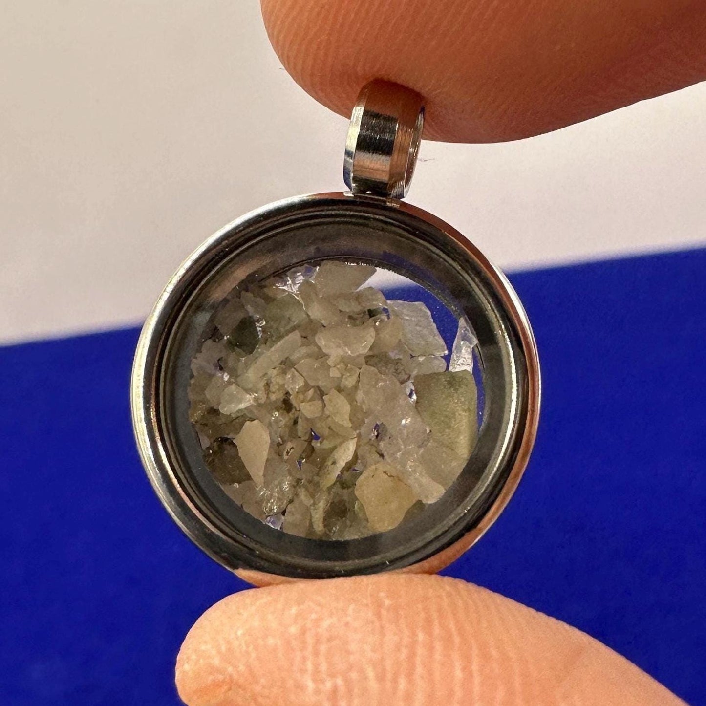 Rare Brazilian Phenacite Crystal Locket Pendant, Stainless Steel Glass Necklace, High Vibration Spiritual Jewelry, Phenakite, Crystals