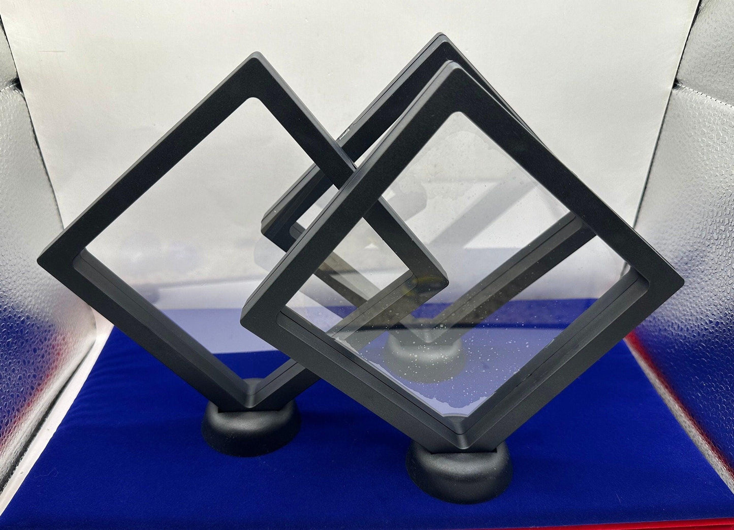 Lot of 3 Extra Large Mineral 3D Display Case with stand, Meteorite Collection, Rock Collection, Display Case, Collection Display