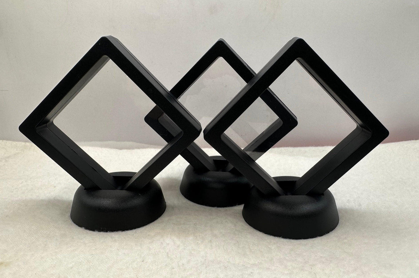 Display Cases, Small Display Cases, Lot of 3, Mineral 3D Display Case with stand, Meteorite Collection, Rock Collection, Collection Display