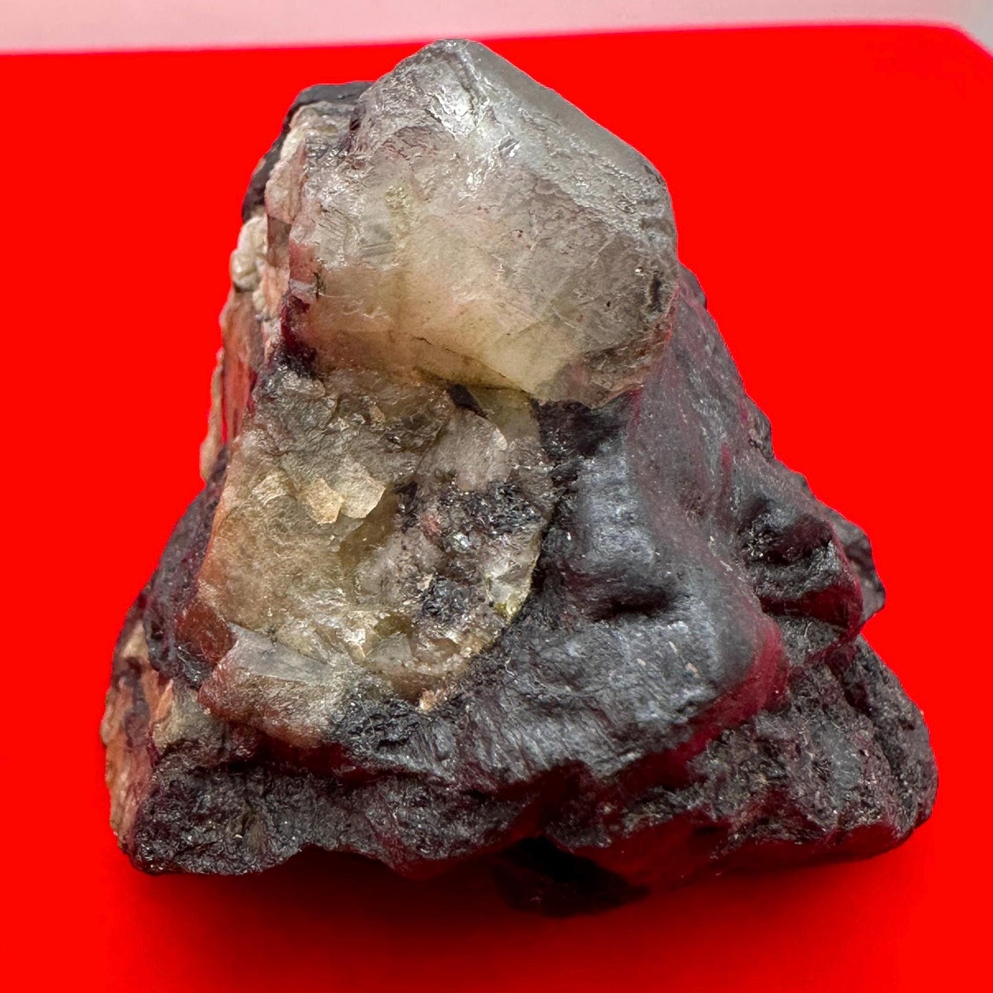 Phenacite|Phenakite Crystal on Biotite Matrix, Brazilian Phenacite, Black Phenacite, Biotite, Authentic Phenacite, 122.38 grams/612 carats