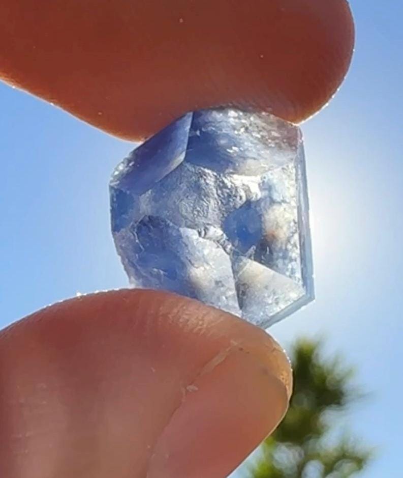 Rare Blue Dumortierite Crystal from Bahia, Brazil, Terminated– 2.69/13.45ct, Gemstone for Collectors, Meditation, Reiki, Healing Decor