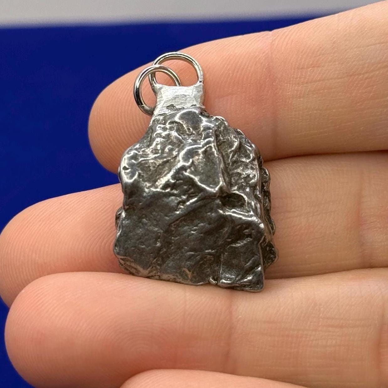 Beautiful Meteorite Campo del Cielo Pendant 15.73 grams, Astronomy Gift, Authentic Meteorite, Meteorite Jewelry, Meteorite Pendant, COA