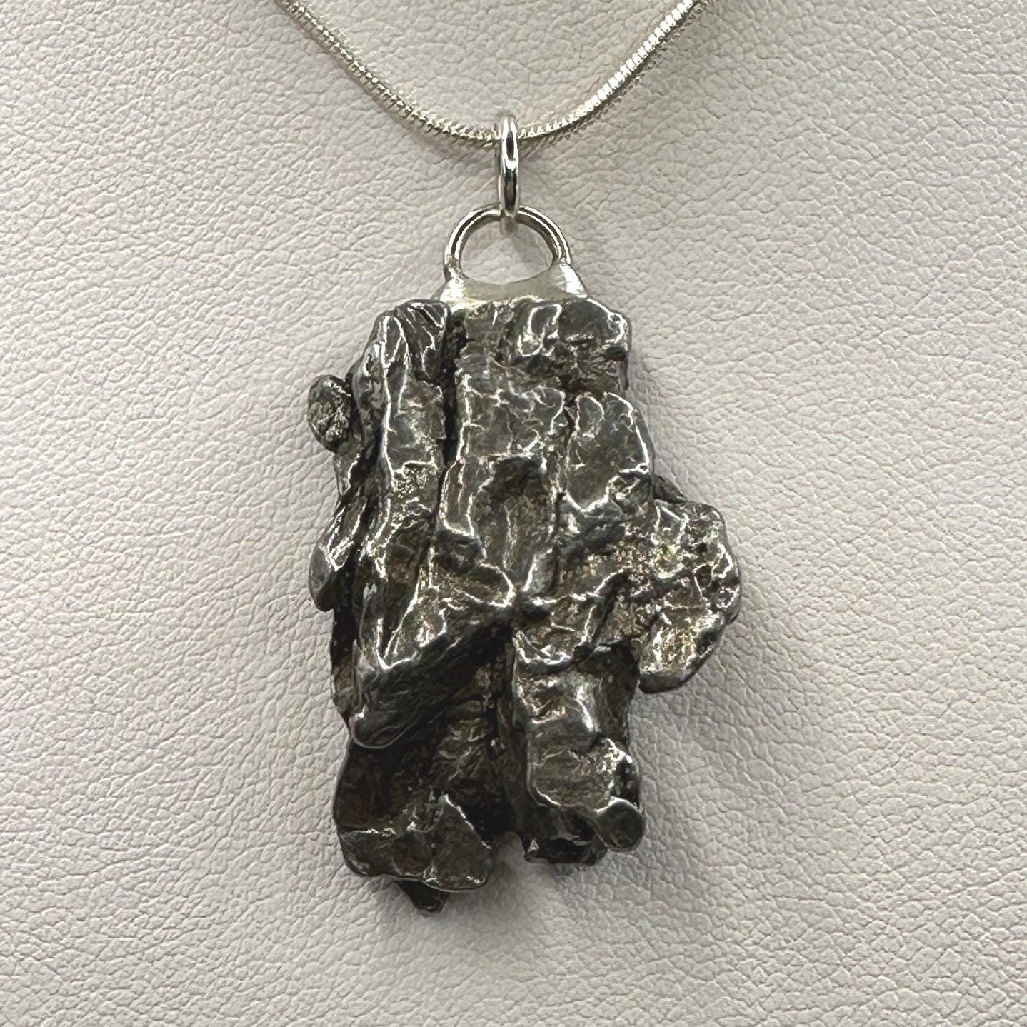 Beautiful Meteorite Campo del Cielo Pendant 17.30 grams, Astronomy Gift, Authentic Meteorite, Meteorite Jewelry, Meteorite Pendant, COA