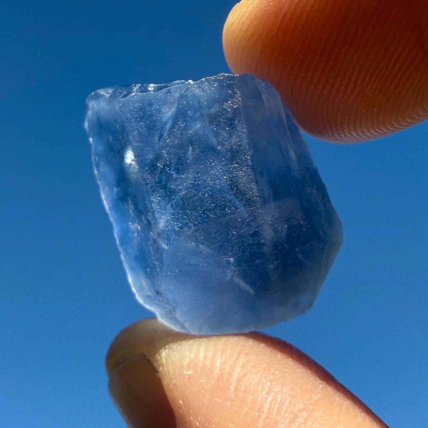 Rare Blue Dumortierite Crystal from Bahia, Brazil, Terminated– 4.16g/20.8ct, Gemstone for Collectors, Meditation, Reiki, Healing Decor