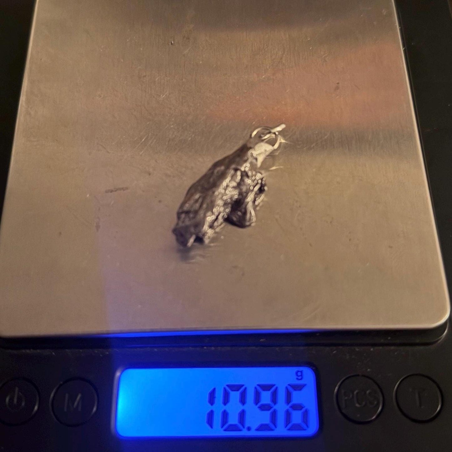 Beautiful Meteorite Campo del Cielo Pendant 10.96 Grams, Astronomy Gift, Authentic Meteorite, Meteorite Jewelry, Meteorite Pendant, COA