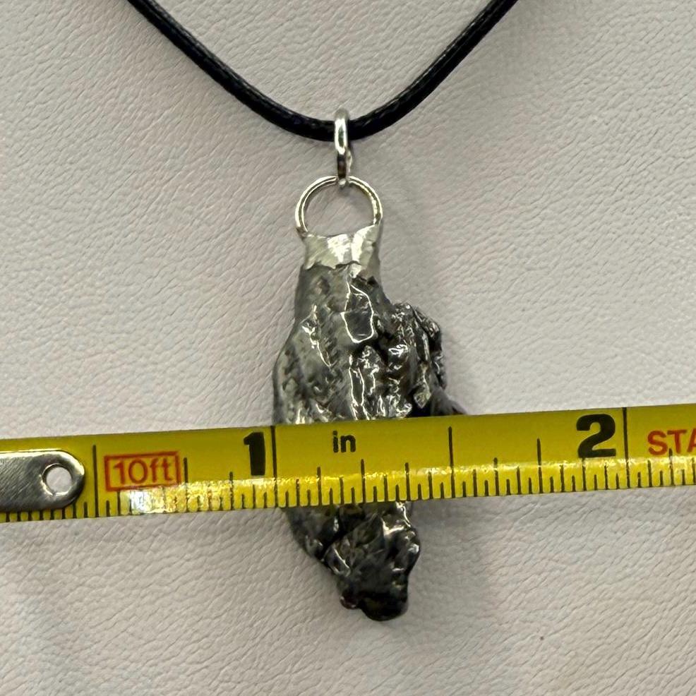 Beautiful Meteorite Campo del Cielo Pendant 10.96 Grams, Astronomy Gift, Authentic Meteorite, Meteorite Jewelry, Meteorite Pendant, COA