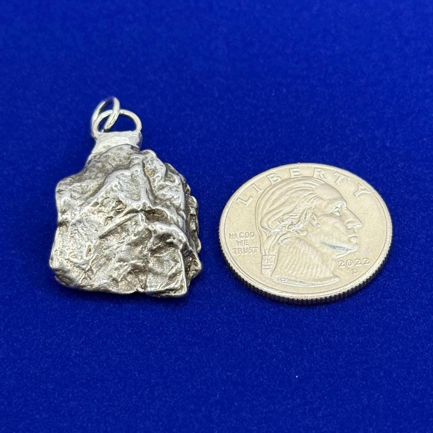 Beautiful Meteorite Campo del Cielo Pendant 15.73 grams, Astronomy Gift, Authentic Meteorite, Meteorite Jewelry, Meteorite Pendant, COA