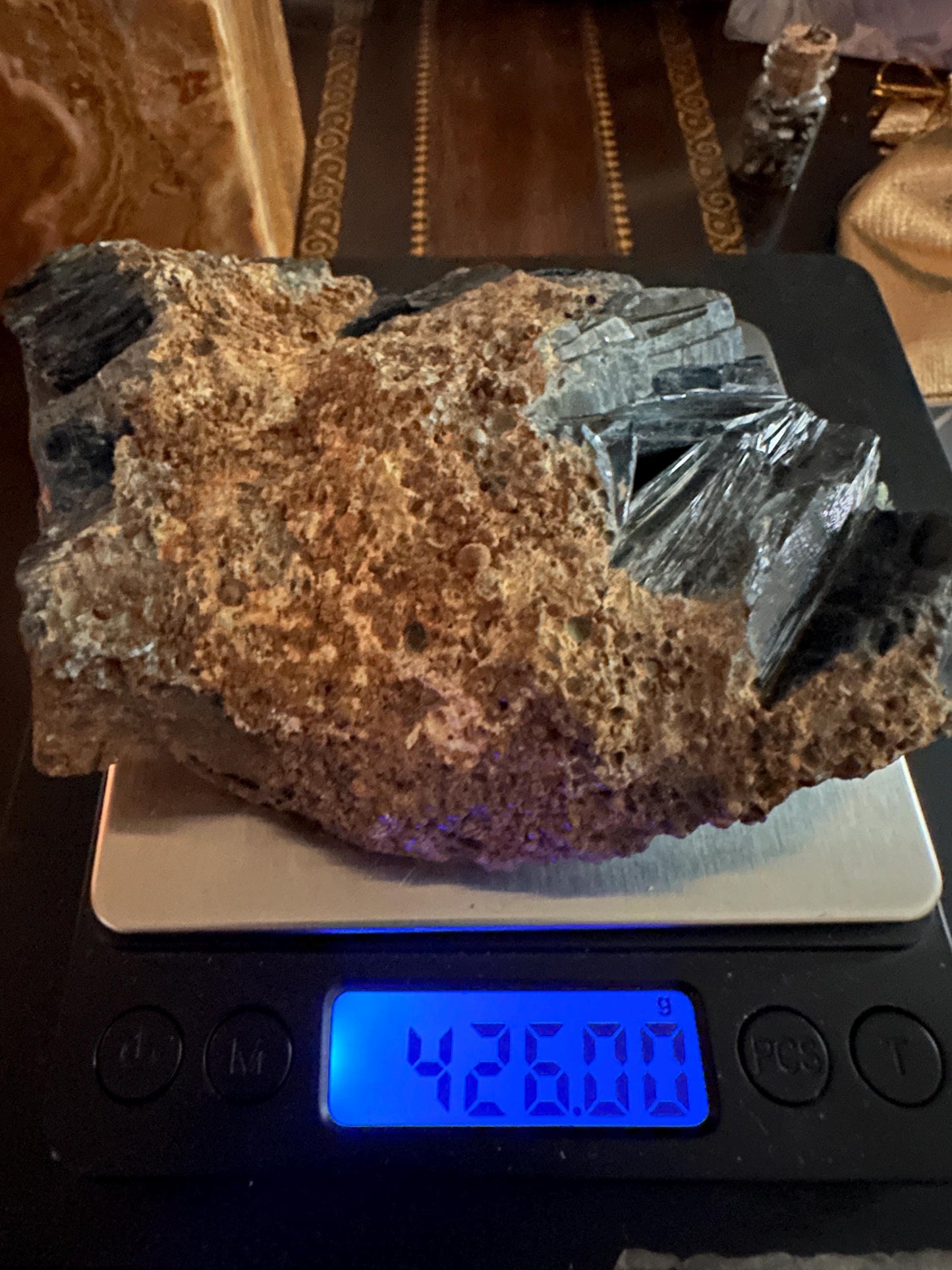 Rare Large Vivianite Crystal Specimen, Vivianite, Vivianite, Brazilian Vivianite, Reiki Energy, Crystal Collection, Reiki, 426 Grams/15 oz