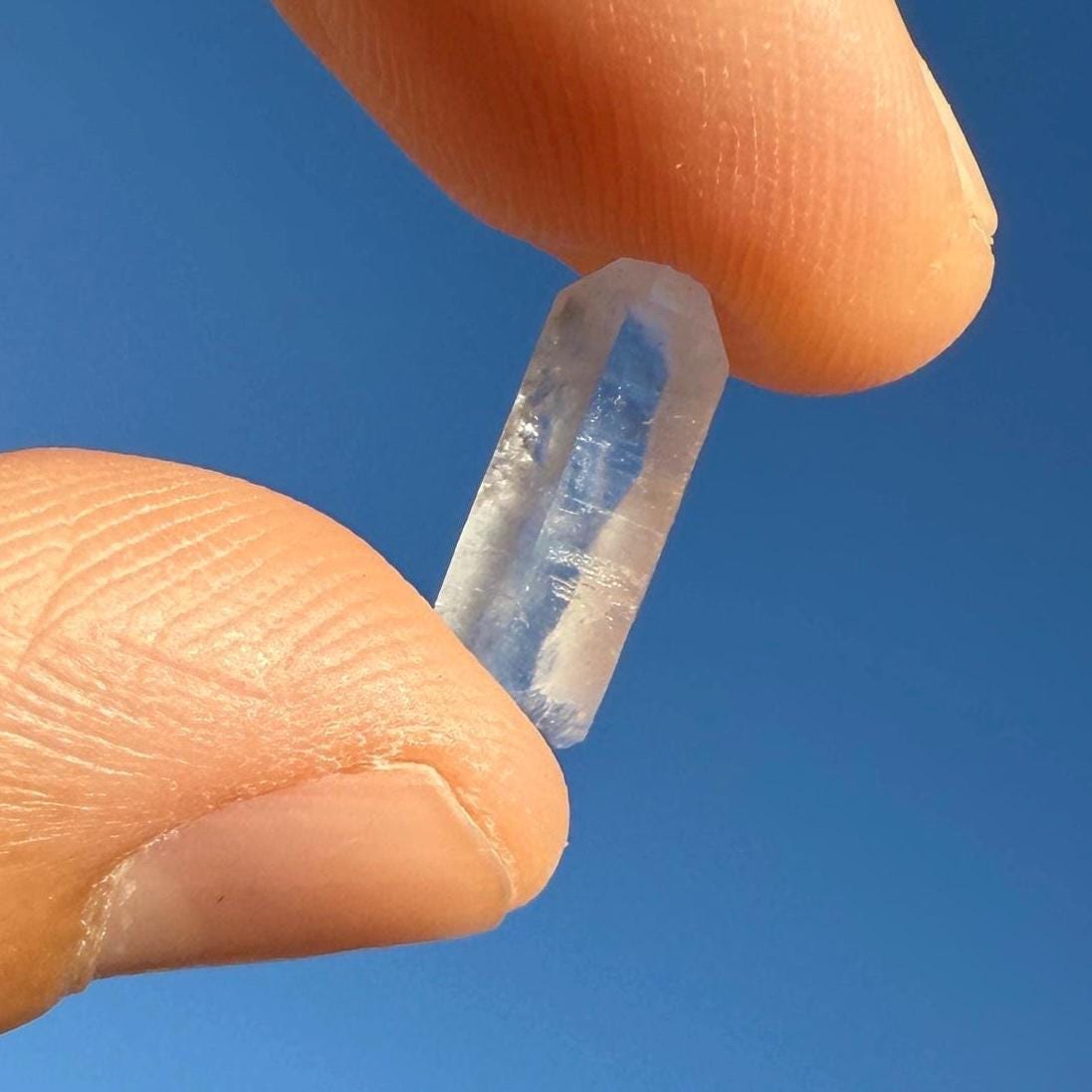 Rare Blue Dumortierite Crystal from Bahia, Brazil, Terminated– 0.66g/3.3ct, Gemstone for Collectors, Meditation, Reiki, Healing Decor