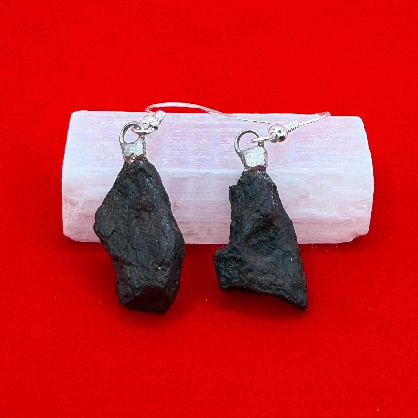 Canyon Diablo Meteorite Earings, Meteorite Earings, Fishhook Earrings, Space Jewelry, Dangle Earrings, Handmade Earrings, 6.99 Grams