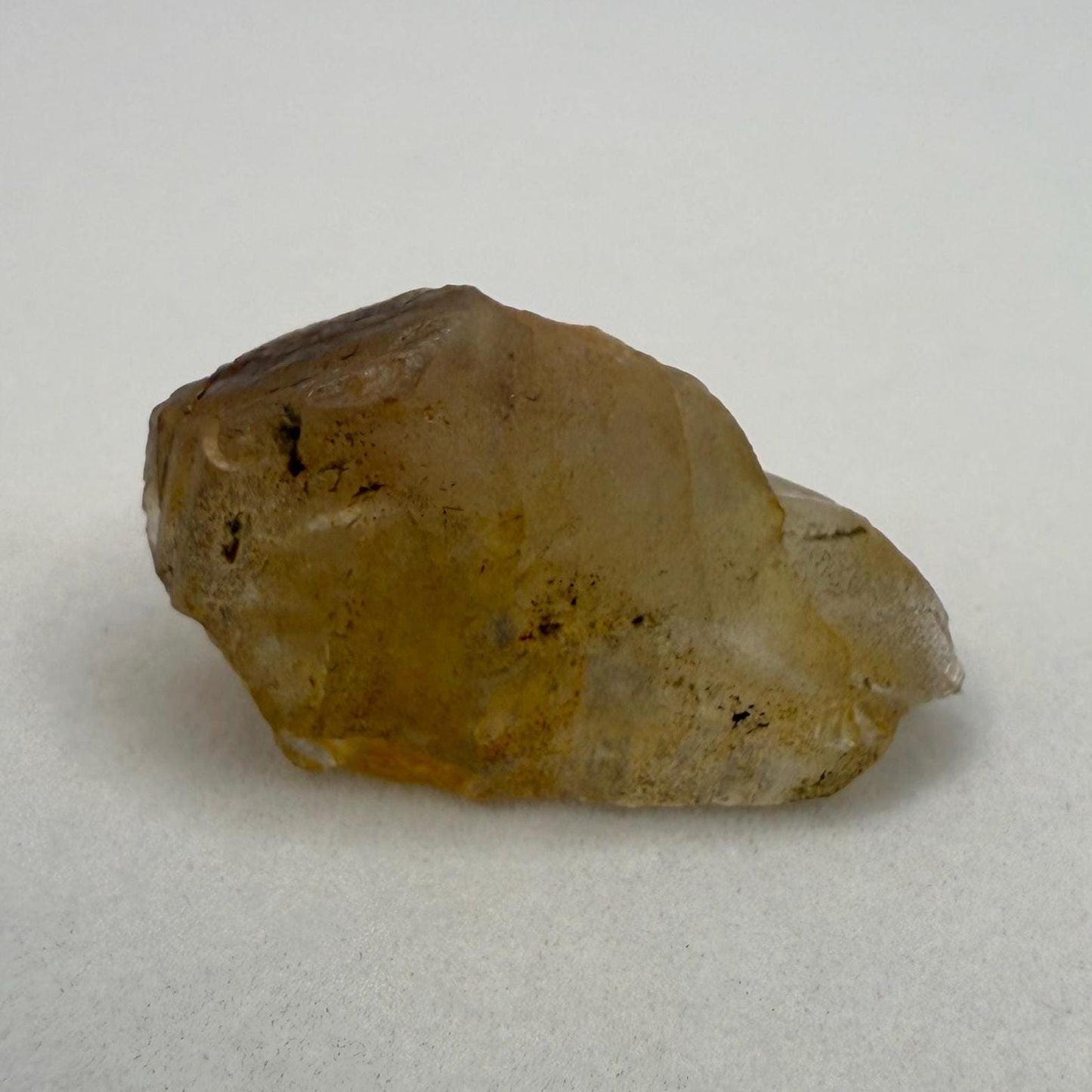 Golden Brazilian Phenacite, 8.94 (44.7 Carats) Tangerine Phenacite, High-Vibration Gemstone from Bahia, Brazil, Rare Collector’s Crystal