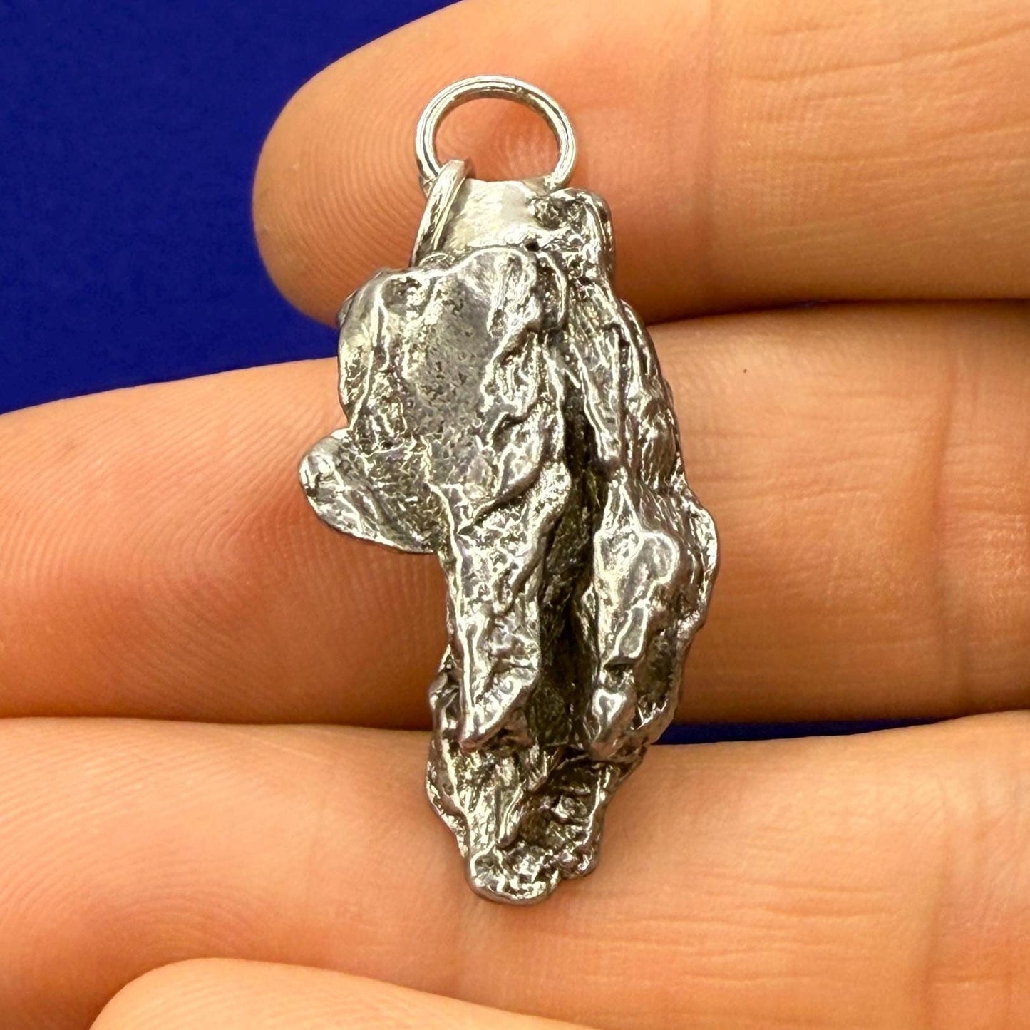 Beautiful Meteorite Campo del Cielo Pendant 10.96 Grams, Astronomy Gift, Authentic Meteorite, Meteorite Jewelry, Meteorite Pendant, COA