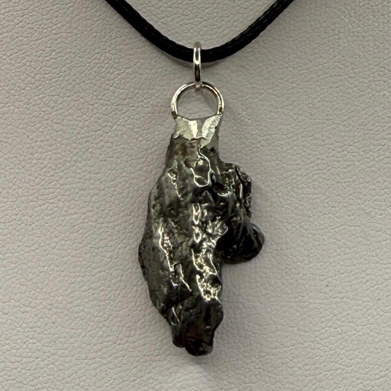 Beautiful Meteorite Campo del Cielo Pendant 10.96 Grams, Astronomy Gift, Authentic Meteorite, Meteorite Jewelry, Meteorite Pendant, COA