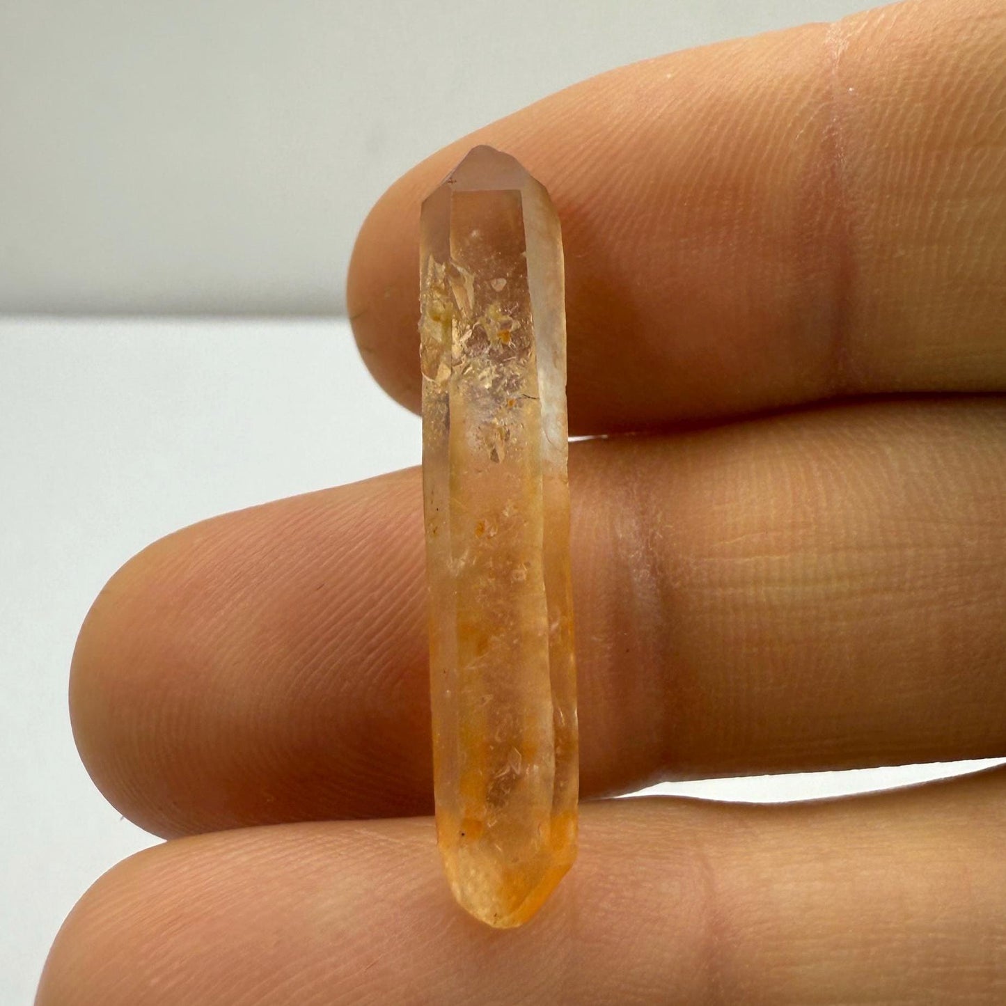 Brazilian Tangerine Lemurian Quartz Crystals | Small, Medium, Large Sizes | Raw Orange Points | Healing and Energy Stones
