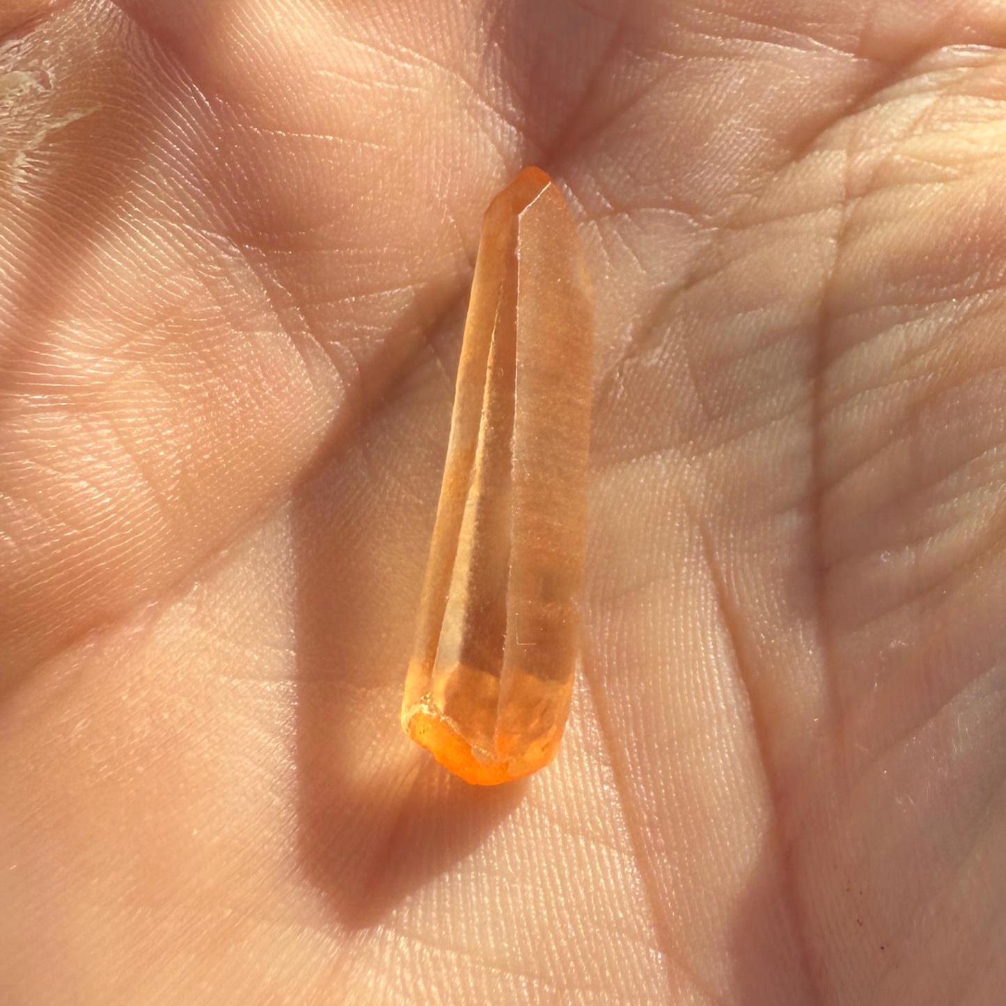 Brazilian Tangerine Lemurian Quartz Crystals | Small, Medium, Large Sizes | Raw Orange Points | Healing and Energy Stones