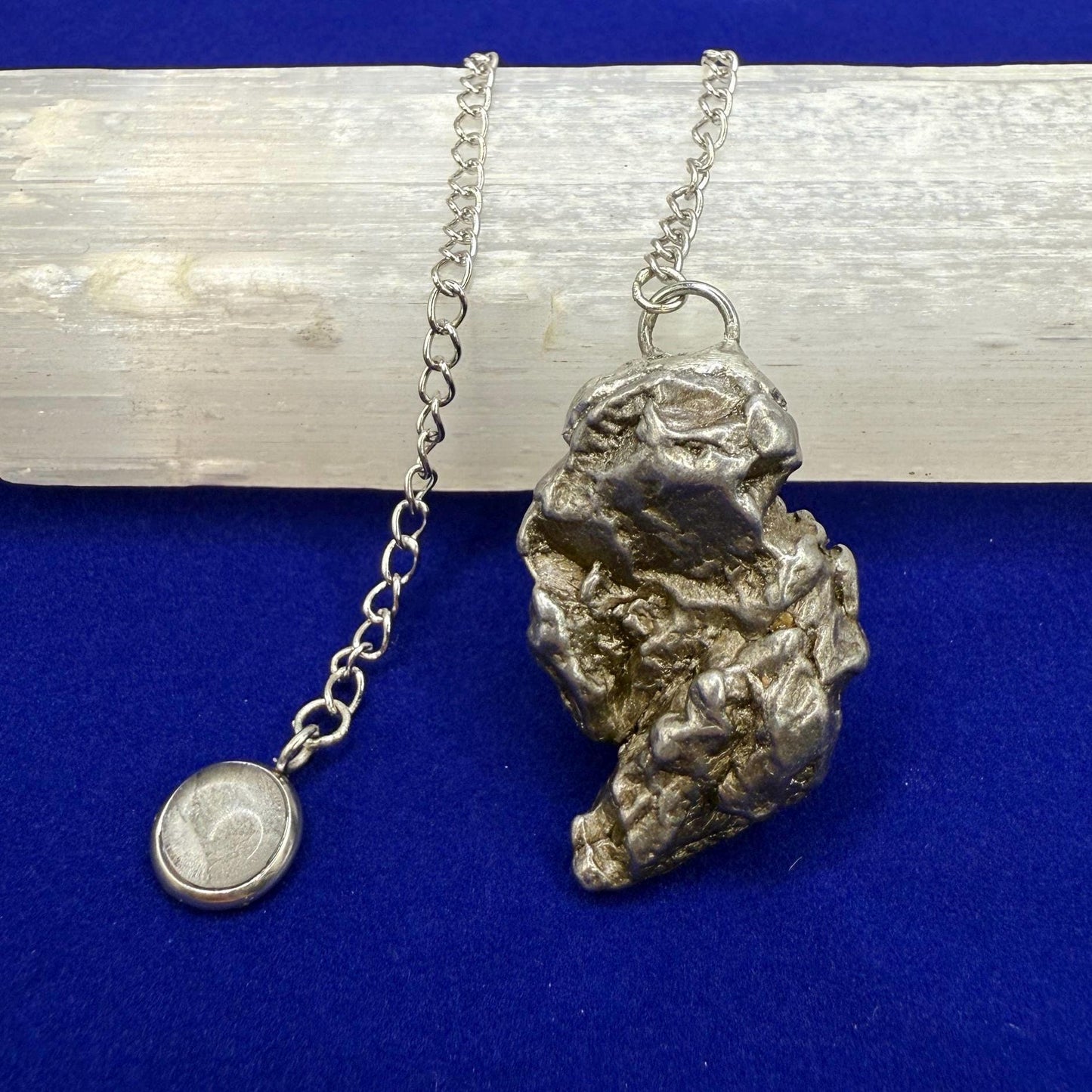 Beautiful Campo del Cielo Meteorite Pendulum, 36.15 grams, Iron Meteorite, Astronomy Gift, Meditation Tool, Authentic Meteorite, Pendulum