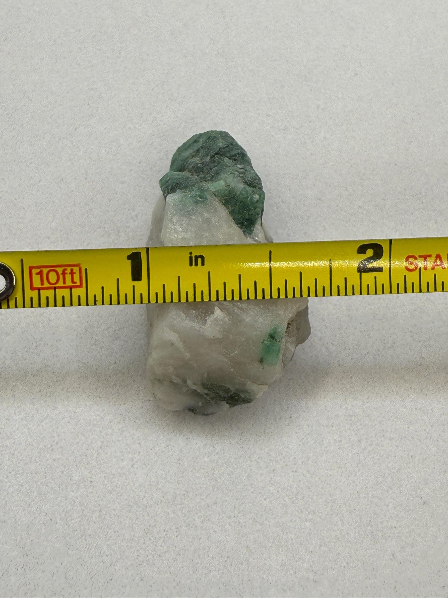 Rough Emerald on Quartz Matrix, Bahia, Brazil Emerald Stone, Brazilian Emerald, Heart Chakra, Brazilian Emerald, 11.46 grams