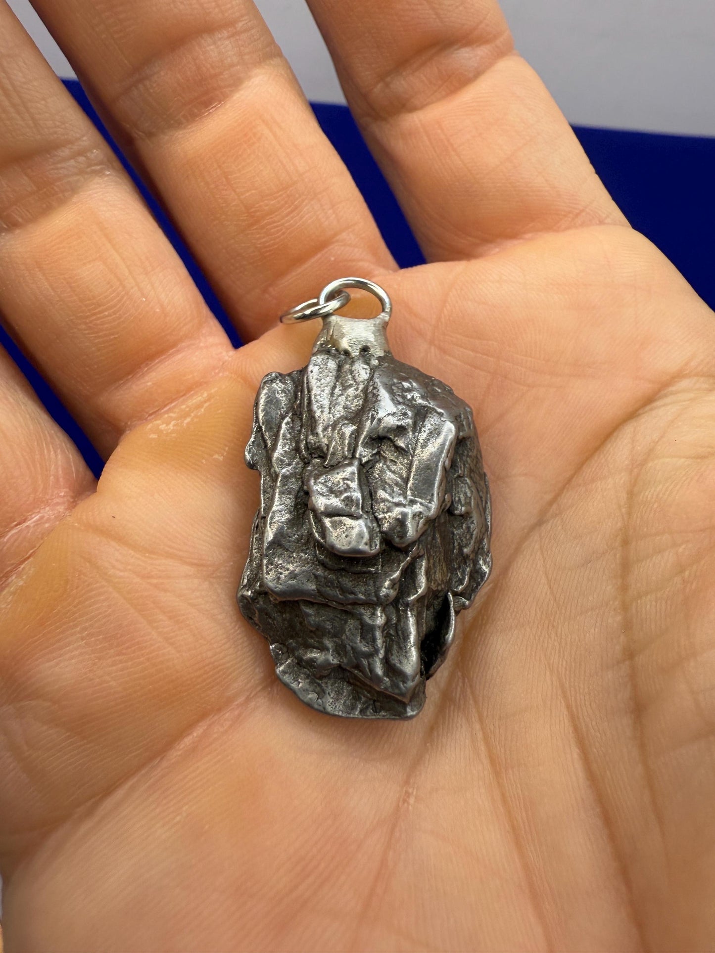 Beautiful Meteorite Campo del Cielo Pendant 19.08 grams, Astronomy Gift, Authentic Meteorite, Meteorite Jewelry, Meteorite Pendant, COA