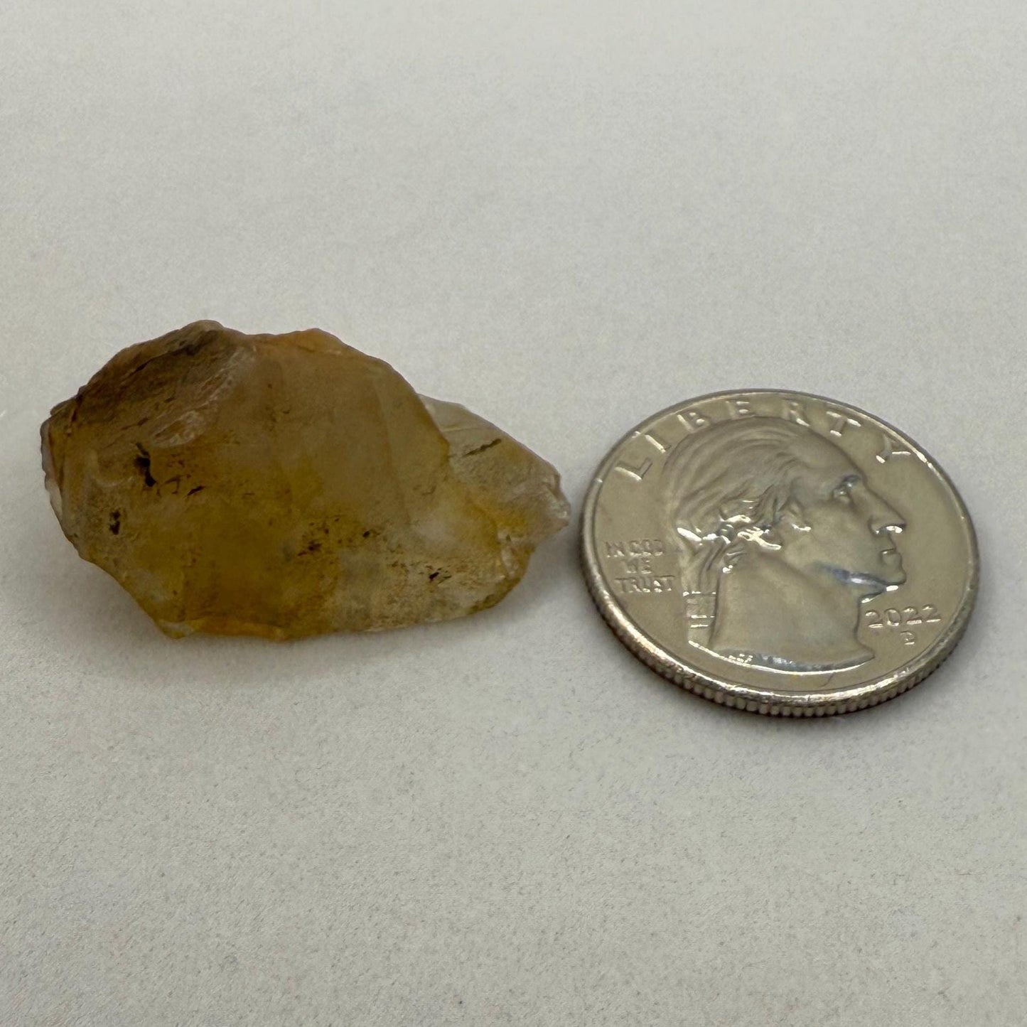 Golden Brazilian Phenacite, 8.94 (44.7 Carats) Tangerine Phenacite, High-Vibration Gemstone from Bahia, Brazil, Rare Collector’s Crystal