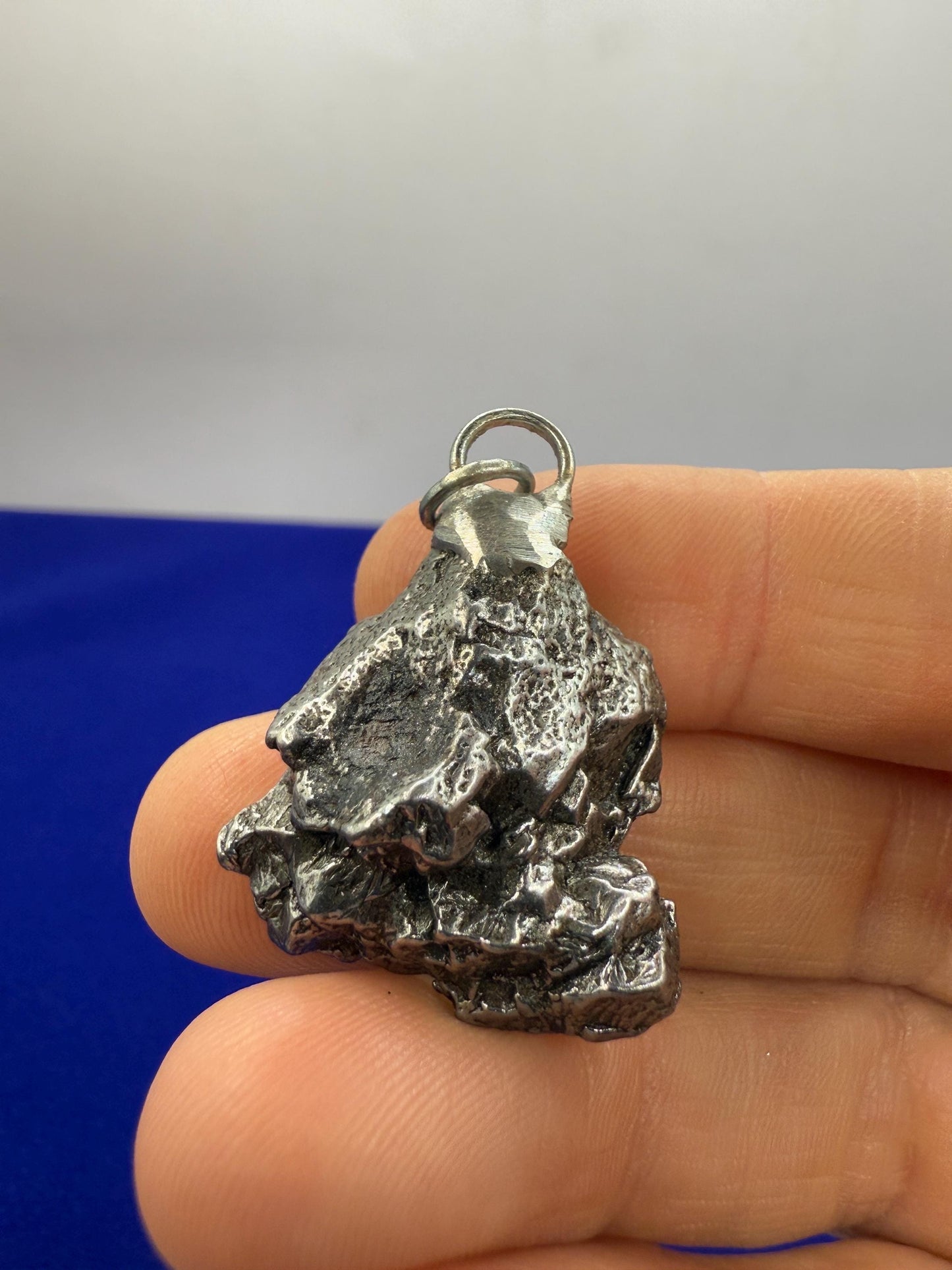 Beautiful Meteorite Campo del Cielo Pendant 18.24 grams, Astronomy Gift, Authentic Meteorite, Meteorite Jewelry, Meteorite Pendant, COA