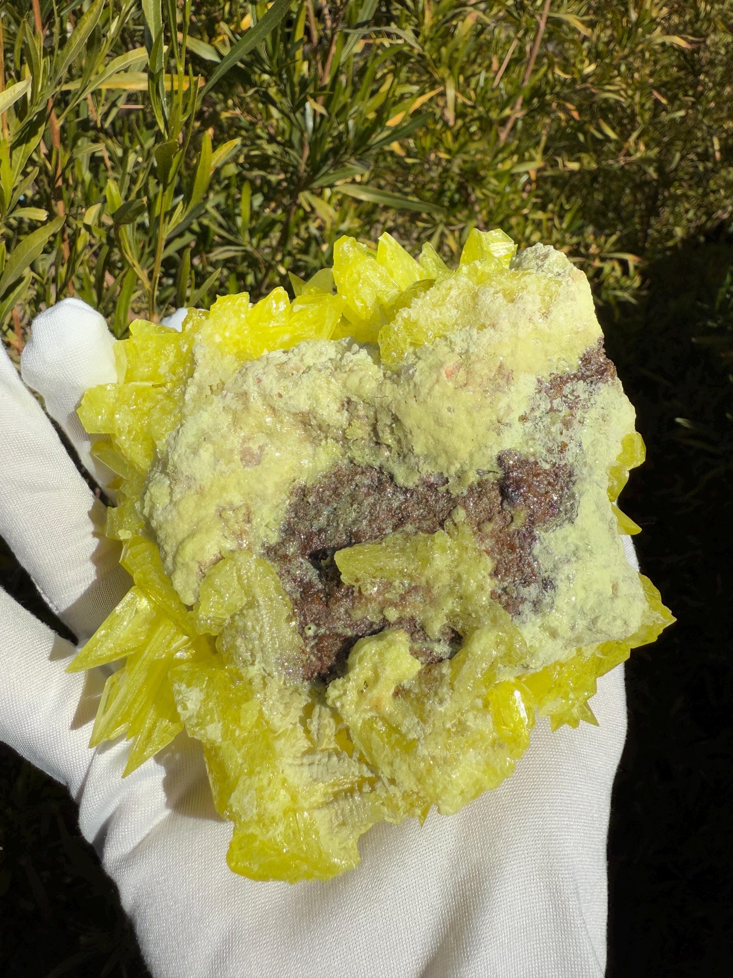 Sulfur Crystal, Beautiful Elestial Sulfur Crystal, Yellow Crystal, Creativity, Crystal Collection, Spiked Sulfur Crystal, 1 lb 8.9 ounces