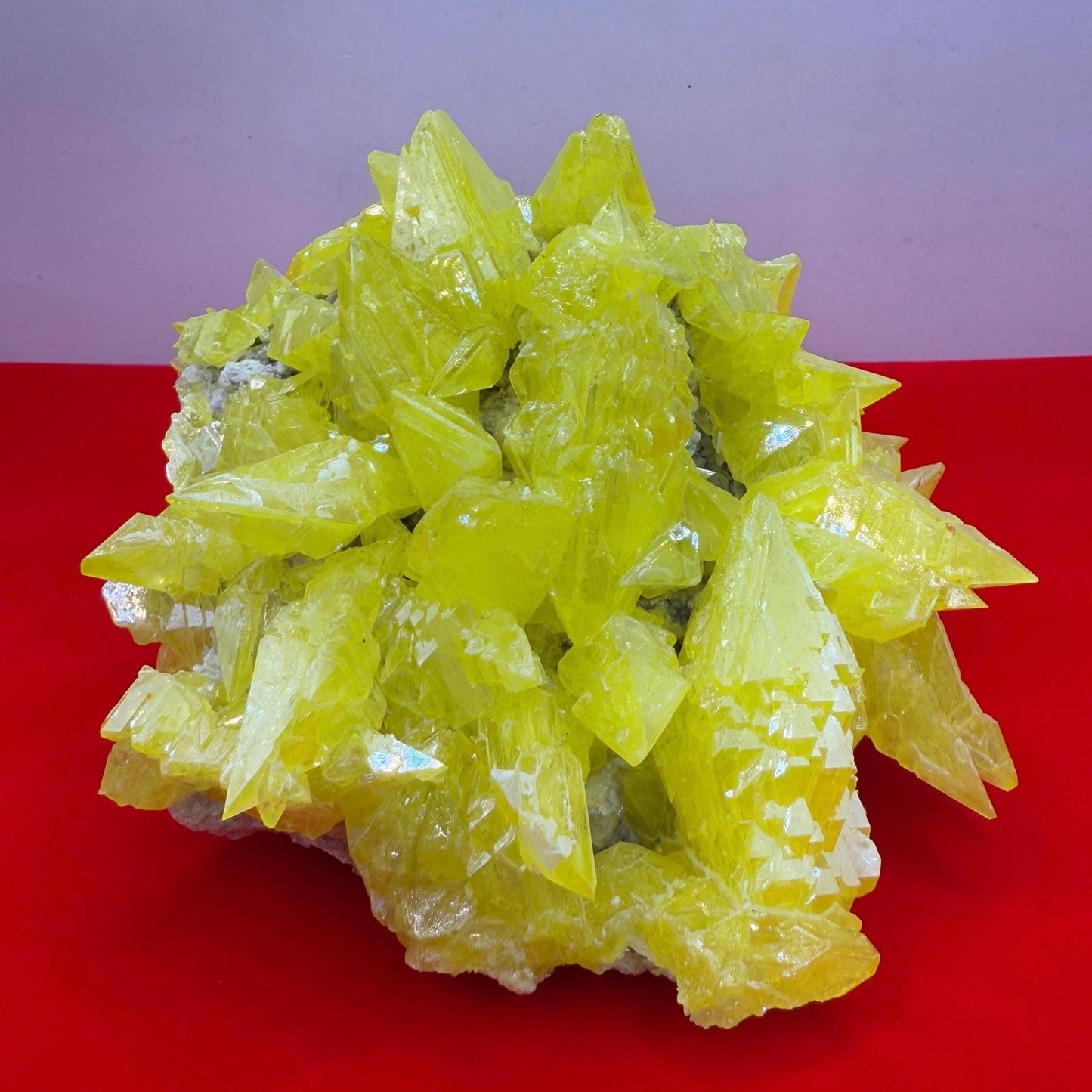Sulfur Crystal, Beautiful Elestial Sulfur Crystal, Yellow Crystal, Creativity, Crystal Collection, Spiked Sulfur Crystal, 1 lb 8.9 ounces