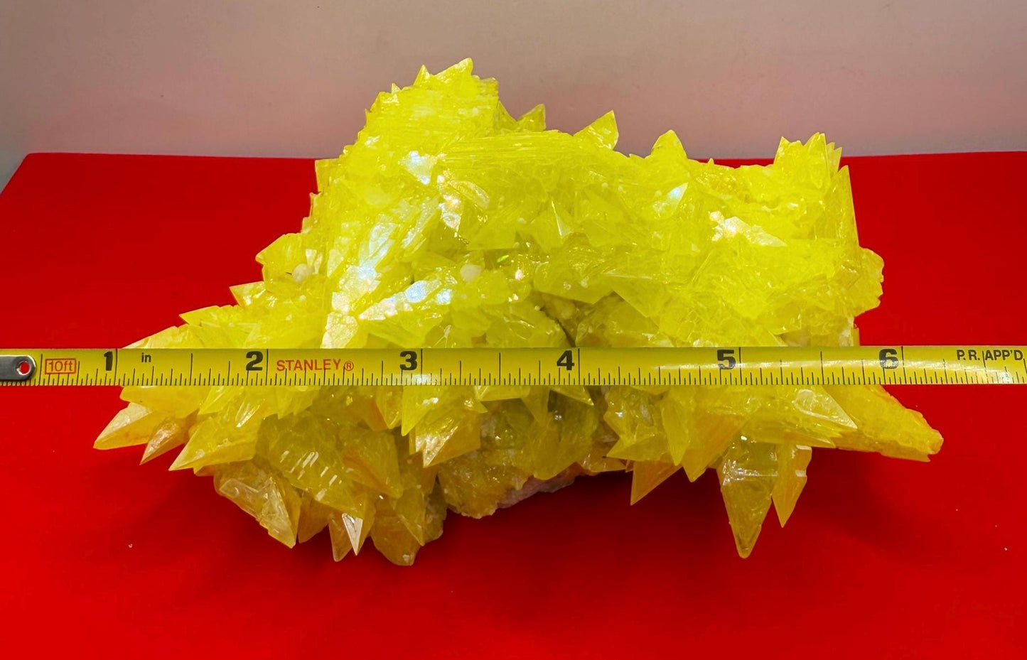 Sulfur Crystal, Beautiful Elestial Sulfur Crystal, Yellow Crystal, Creativity, Crystal Collection, Spiked Sulfur Crystal, 1 lb 14.6 ounces