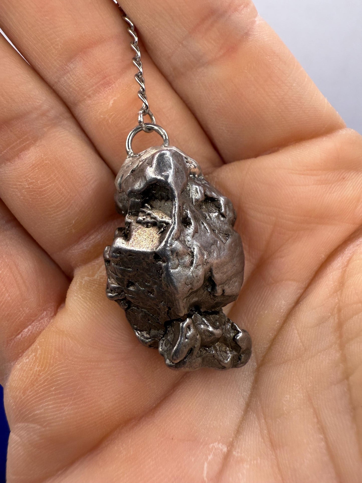 Beautiful Campo del Cielo Meteorite Pendulum, 36.15 grams, Iron Meteorite, Astronomy Gift, Meditation Tool, Authentic Meteorite, Pendulum