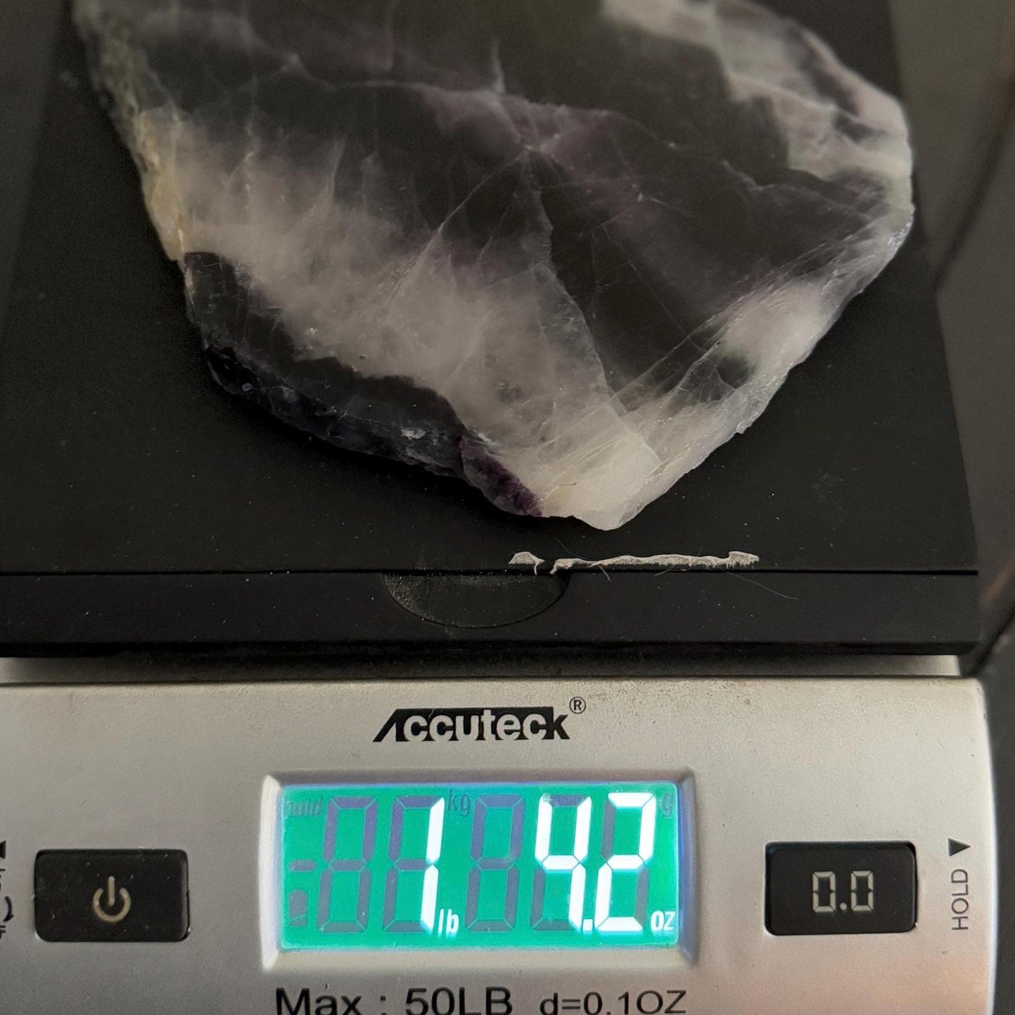 High Quality Fluorite Slab, Fluorite Slice, Rock Collection, Home Decor, Office Decor, Natural Crystal, Energy Work, 1 lb 4.2 ounces