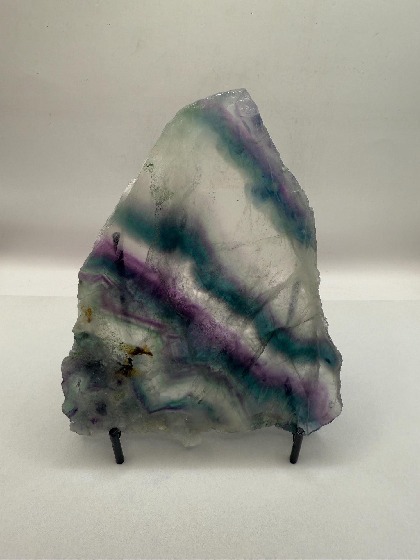 High Quality Fluorite Slab, Fluorite Slice, Rock Collection, Home Decor, Office Decor, Natural Crystal, Energy Work, 1 lb 3.5 ounces