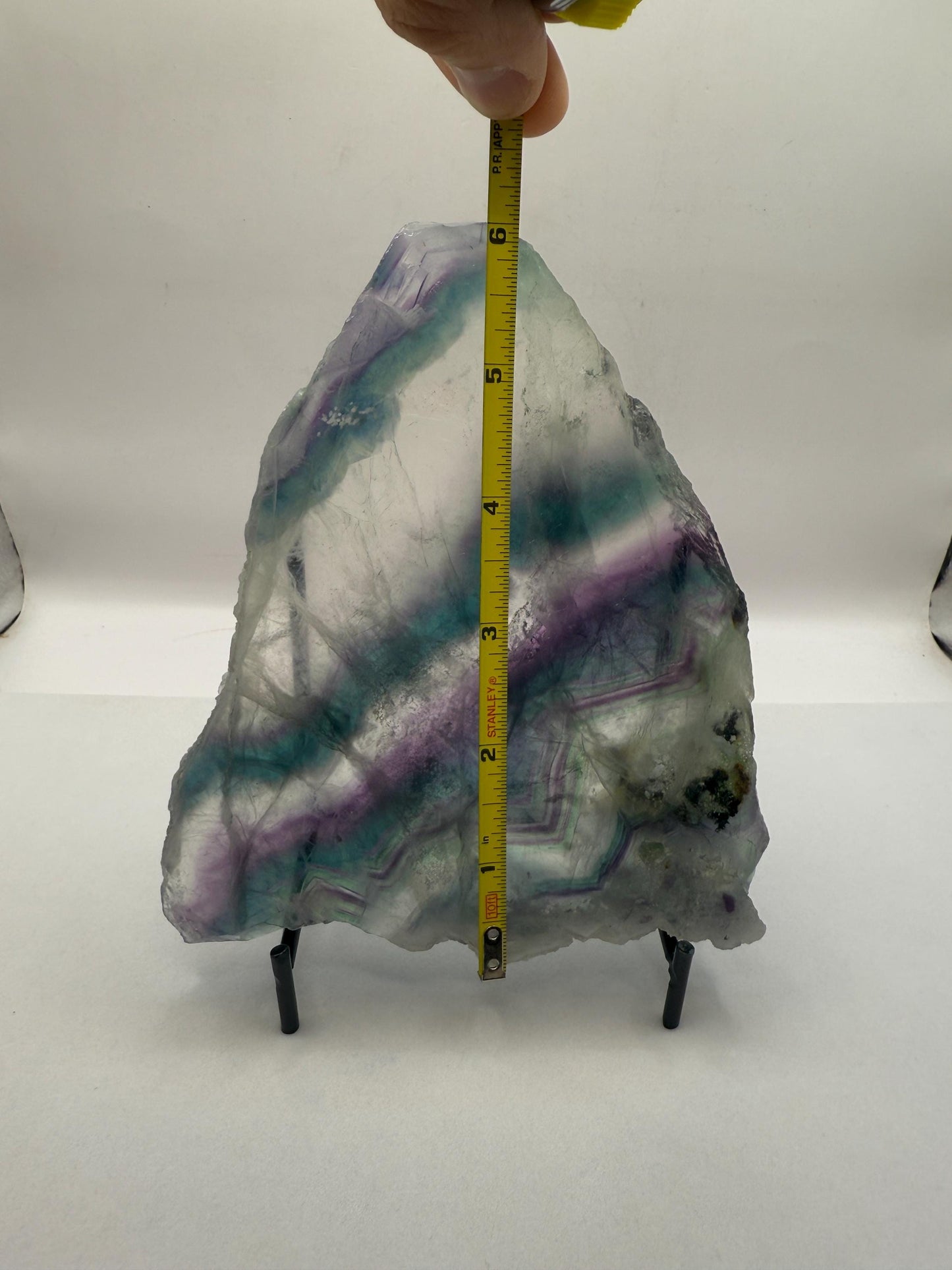 High Quality Fluorite Slab, Fluorite Slice, Rock Collection, Home Decor, Office Decor, Natural Crystal, Energy Work, 1 lb 3.5 ounces