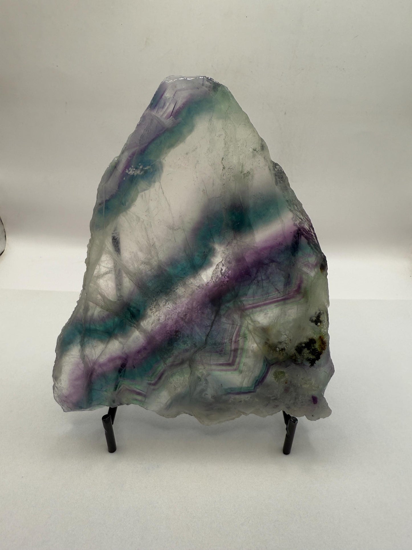 High Quality Fluorite Slab, Fluorite Slice, Rock Collection, Home Decor, Office Decor, Natural Crystal, Energy Work, 1 lb 3.5 ounces