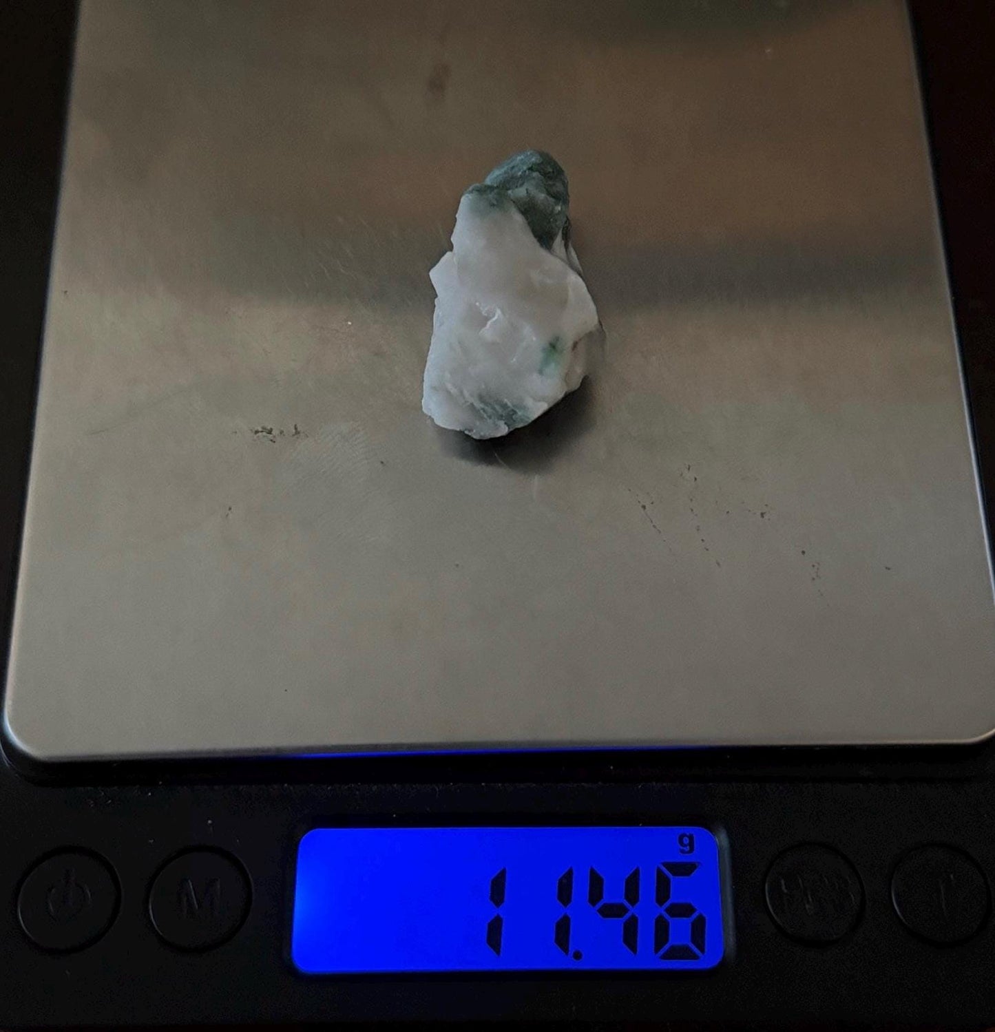 Rough Emerald on Quartz Matrix, Bahia, Brazil Emerald Stone, Brazilian Emerald, Heart Chakra, Brazilian Emerald, 11.46 grams