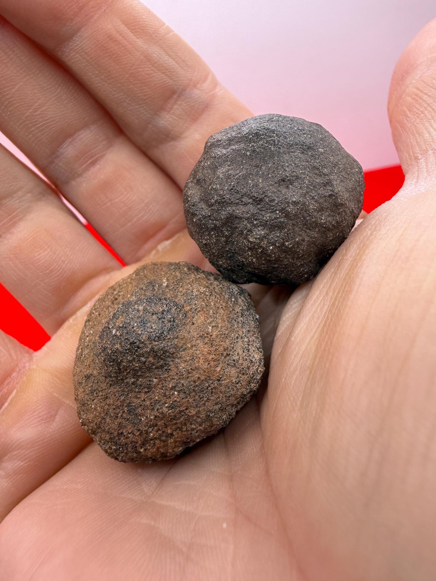Moqui Marbles, Pair of Stones, Top Quality Stones, Shaman Stones, Southern Utah, Thunder Stones, Hopi Marbles, Sandstone, 40.76 grams
