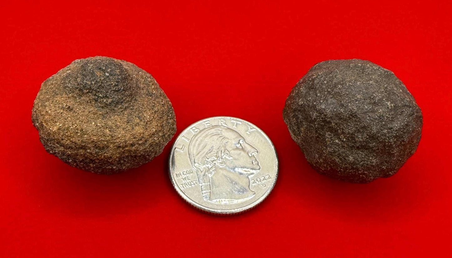 Moqui Marbles, Pair of Stones, Top Quality Stones, Shaman Stones, Southern Utah, Thunder Stones, Hopi Marbles, Sandstone, 40.76 grams