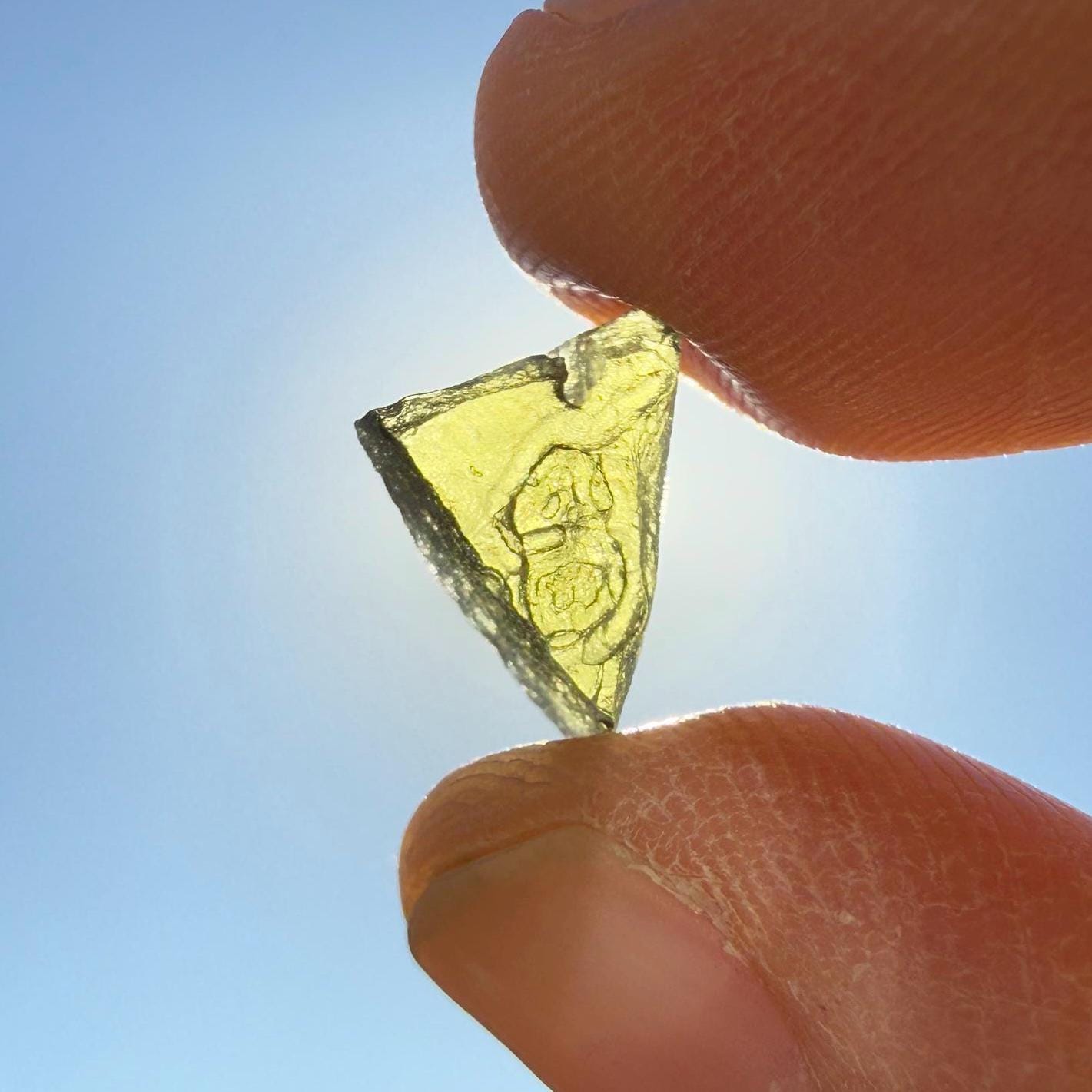 Moldavite Tektite Specimen, High Quality, Transformation, Manifestation, Reiki, Authentic Moldavite Specimen, 0.66 grams|3.3 carats