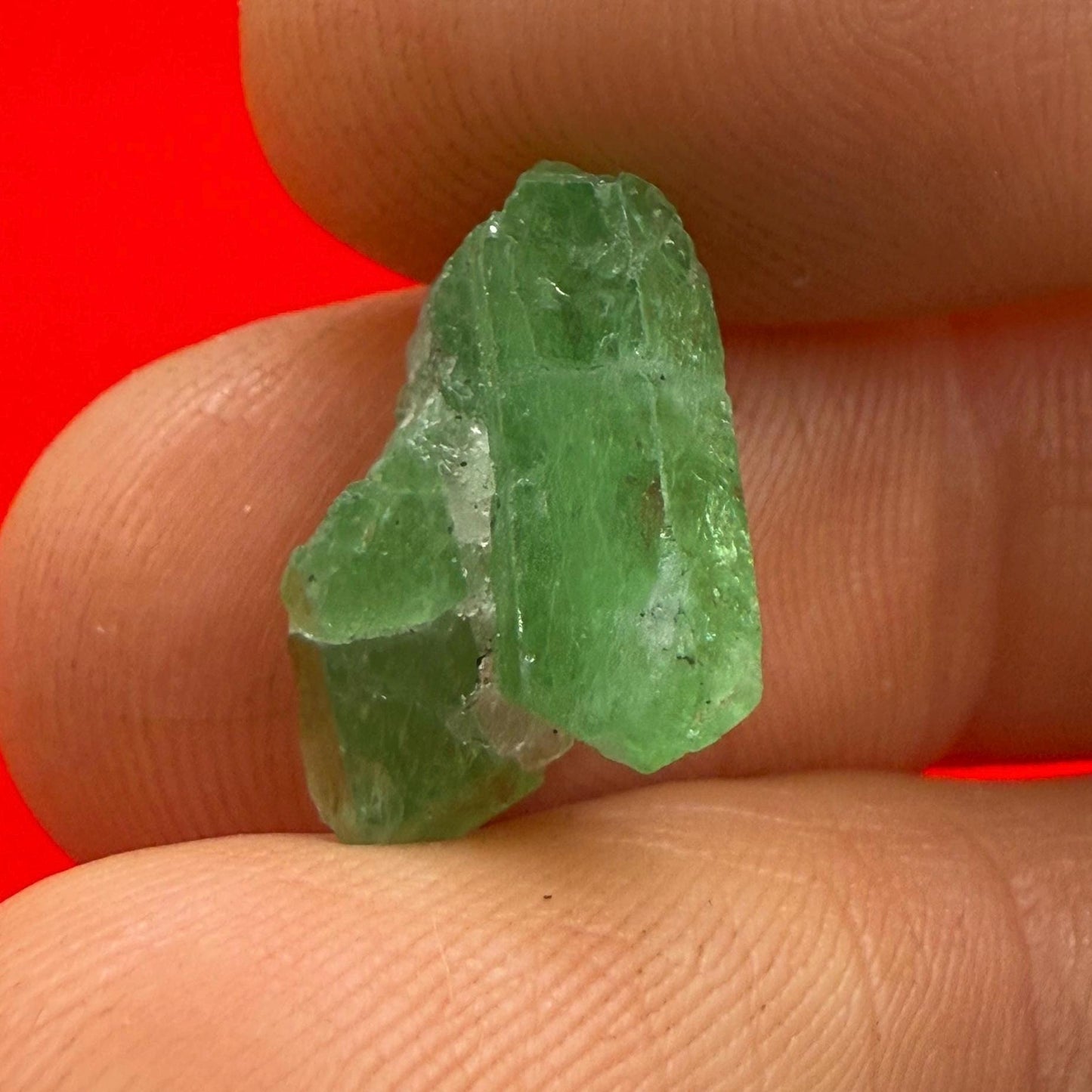 Rare Tsavorite Garnet, 1.73g/ 8.65ct, Mined in Madagascar, Vivid Green Crystal, Heart Chakra Collector’s Gem, Natural Raw Garnet