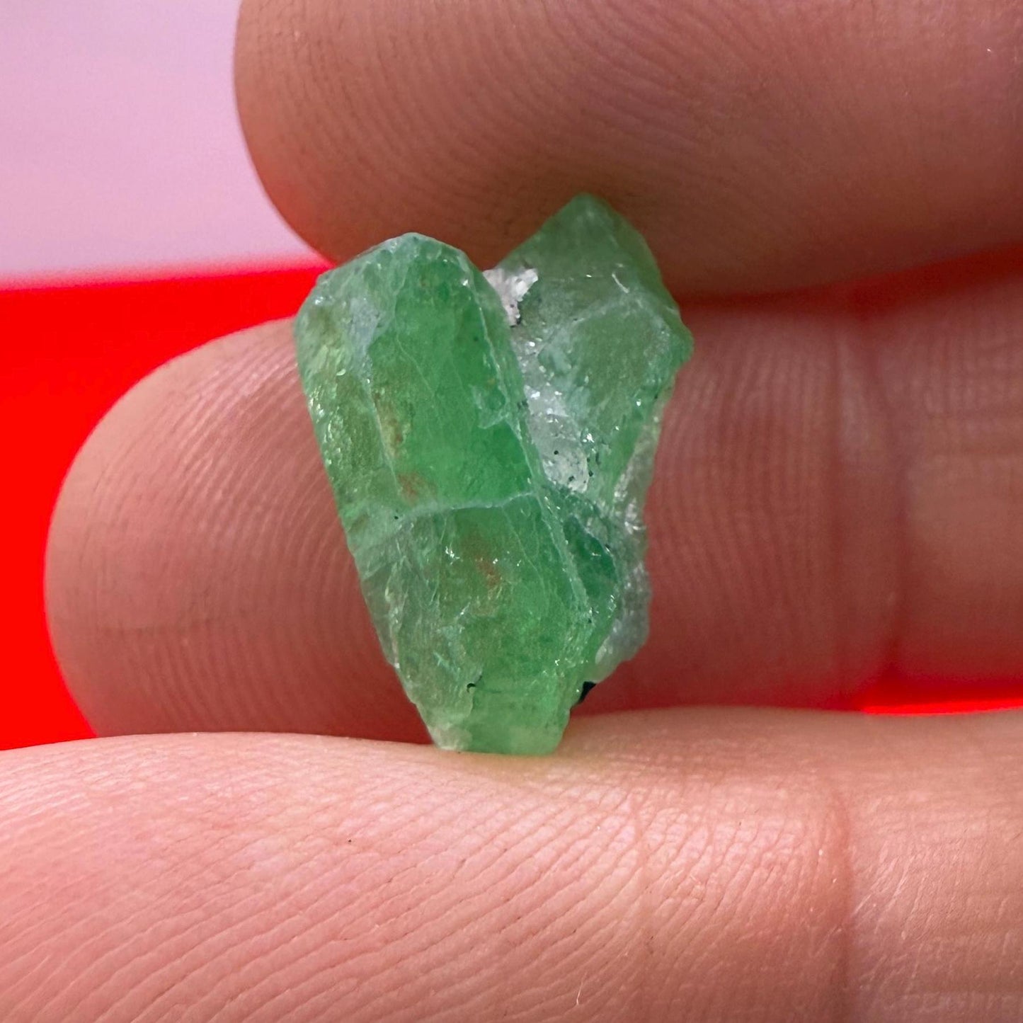 Rare Tsavorite Garnet, 1.73g/ 8.65ct, Mined in Madagascar, Vivid Green Crystal, Heart Chakra Collector’s Gem, Natural Raw Garnet
