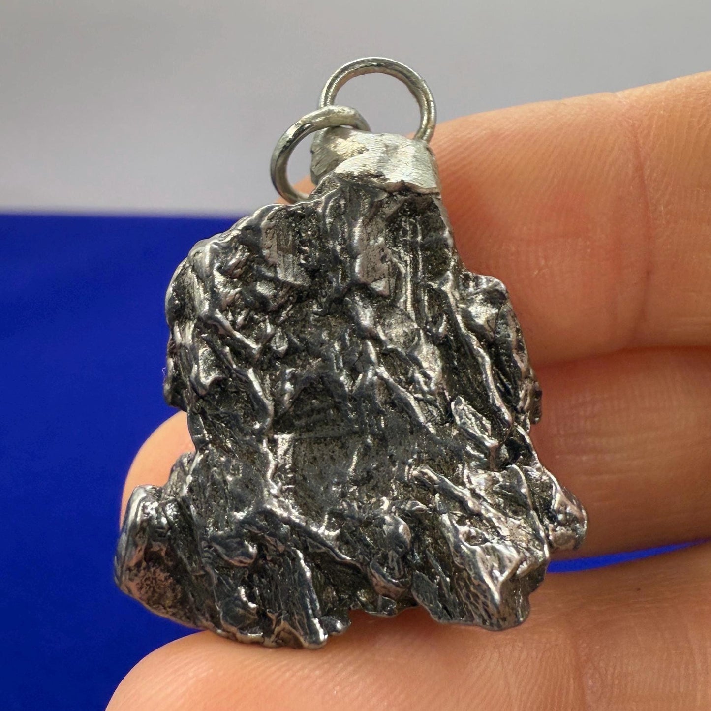 Beautiful Meteorite Campo del Cielo Pendant 18.24 grams, Astronomy Gift, Authentic Meteorite, Meteorite Jewelry, Meteorite Pendant, COA